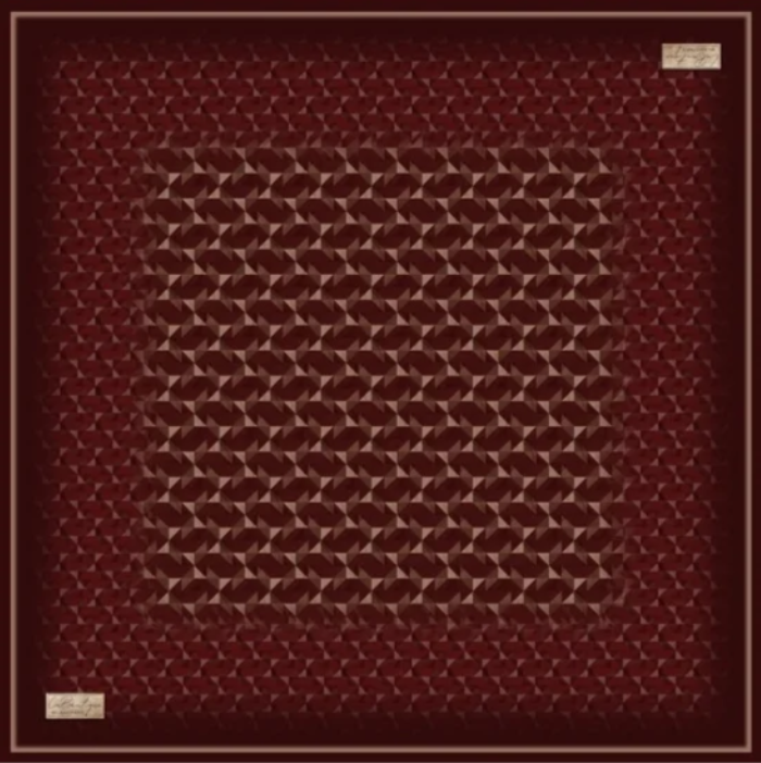 La Boutique Güz Eşarp 2849 12 Bordo Geometrik Desen