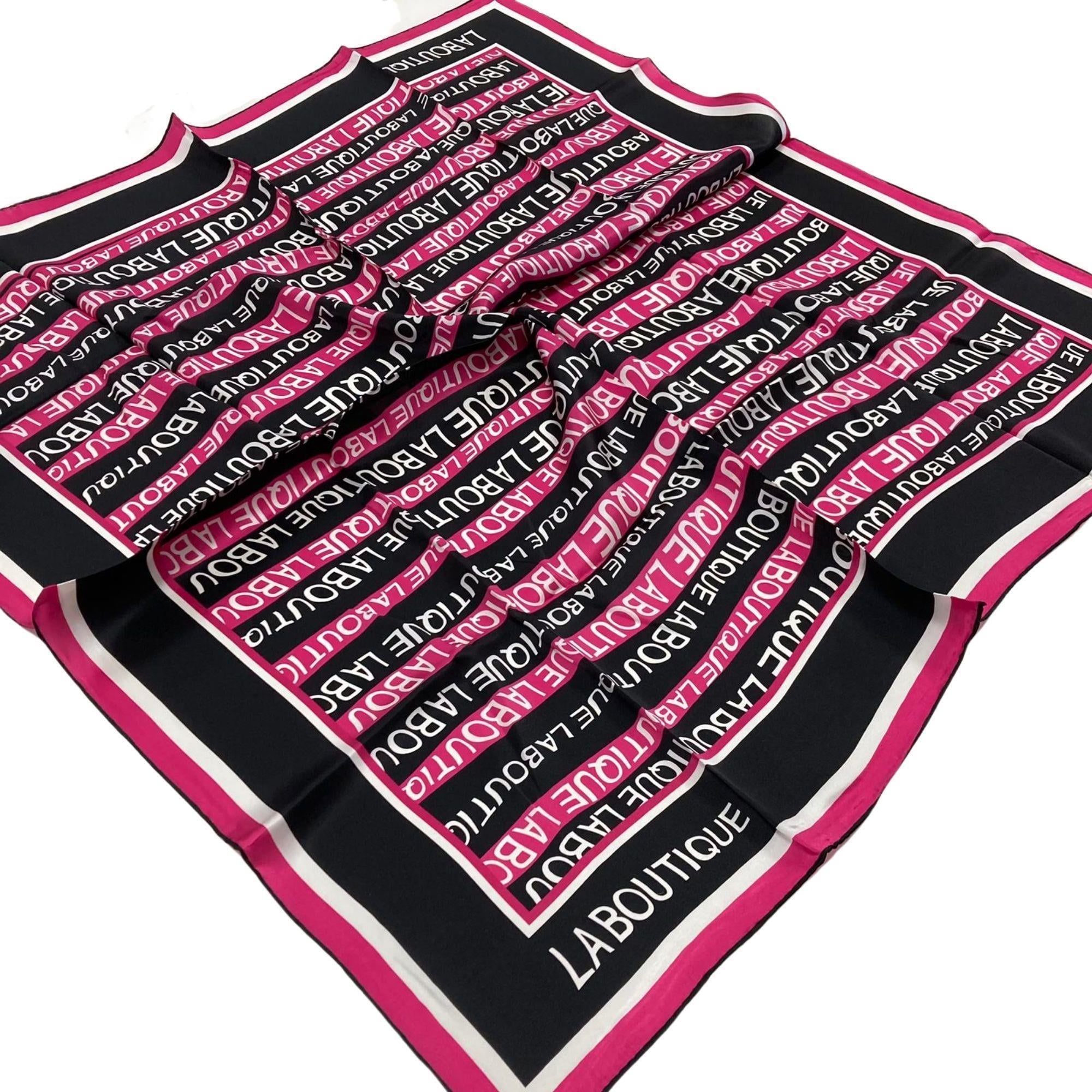 La Boutique Pembe Harf Desenli Tivil İpek Eşarp IST 1631 - 07