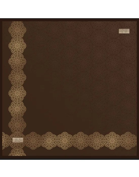 La Boutique Saf Sura İpek 1044 17 Mürdüm Geometrik Desen
