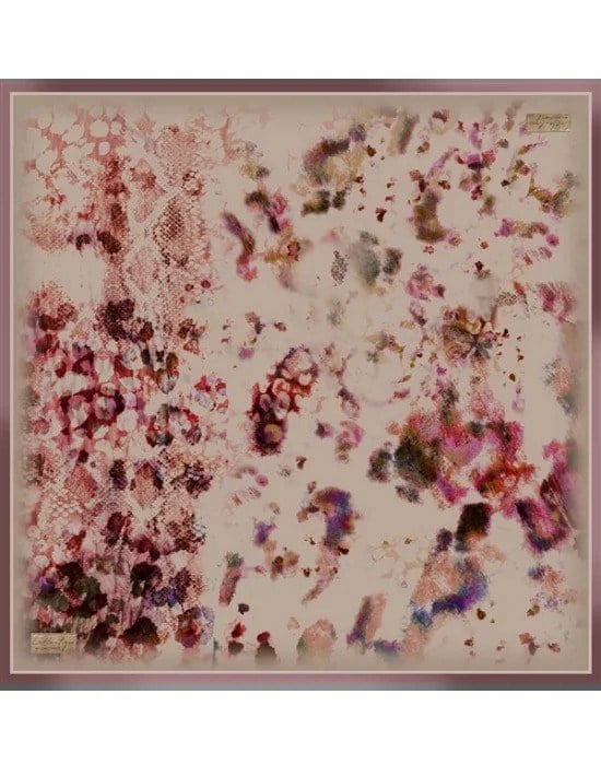 La Boutique Saf Sura İpek 2838 05 Pudra Batik Desen