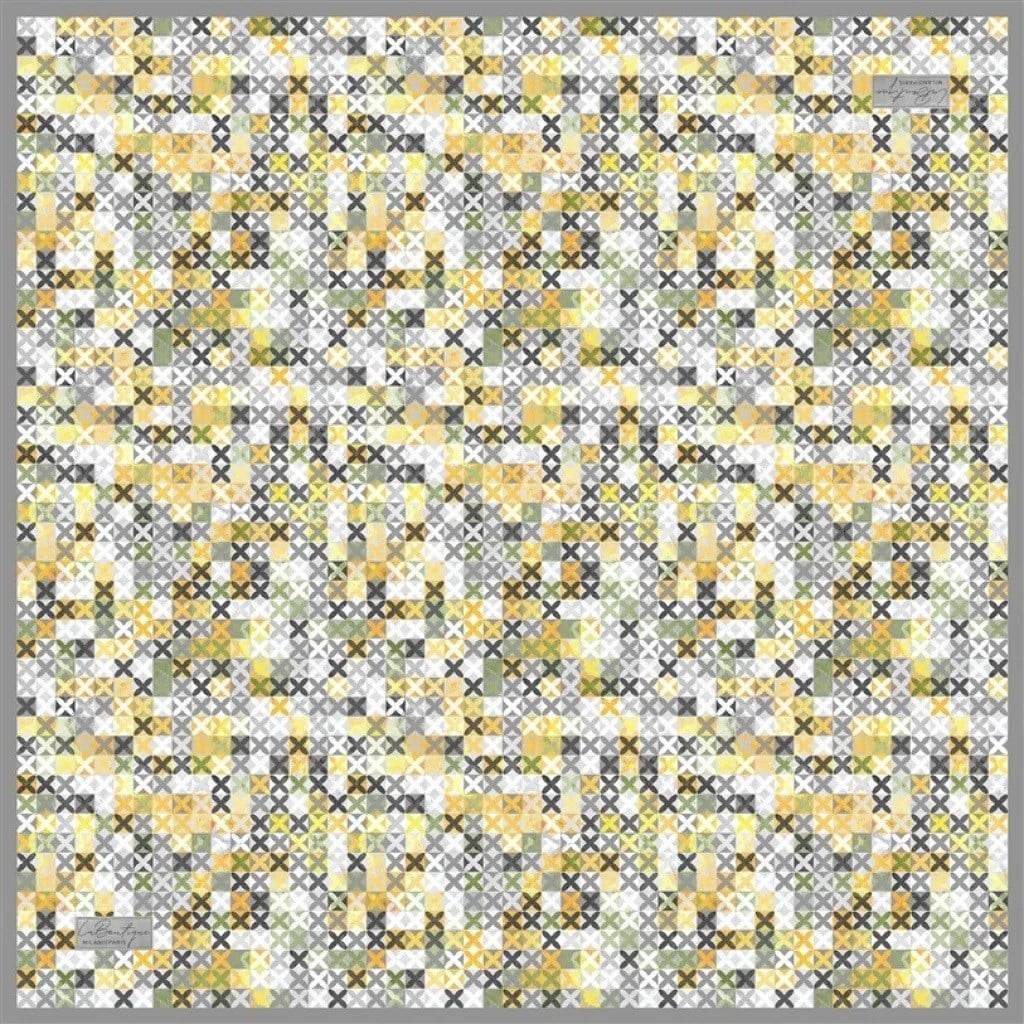 La Boutique Sura İpek Eşarp Gri Geometrik Desen 2515 - 04