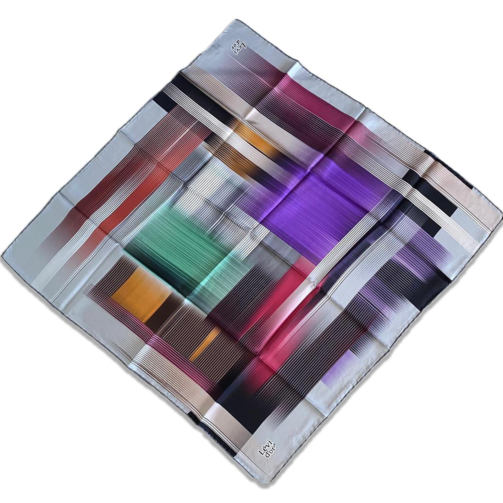 Levidor Tivil İpek Eşarp 35088 Pembe Karışık Desen