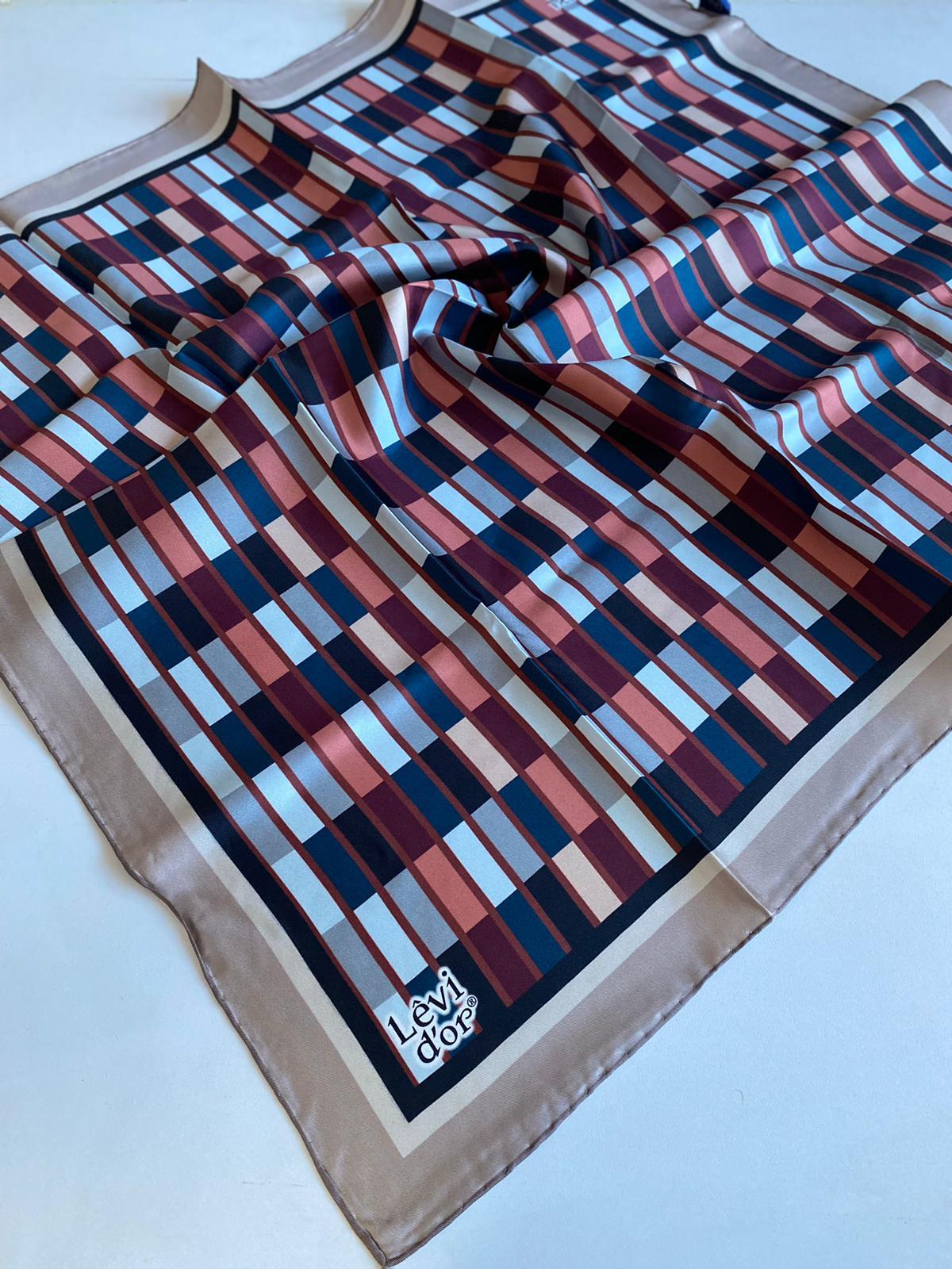 Levidor Tivil İpek Eşarp 39238 Bej Karışık Desen