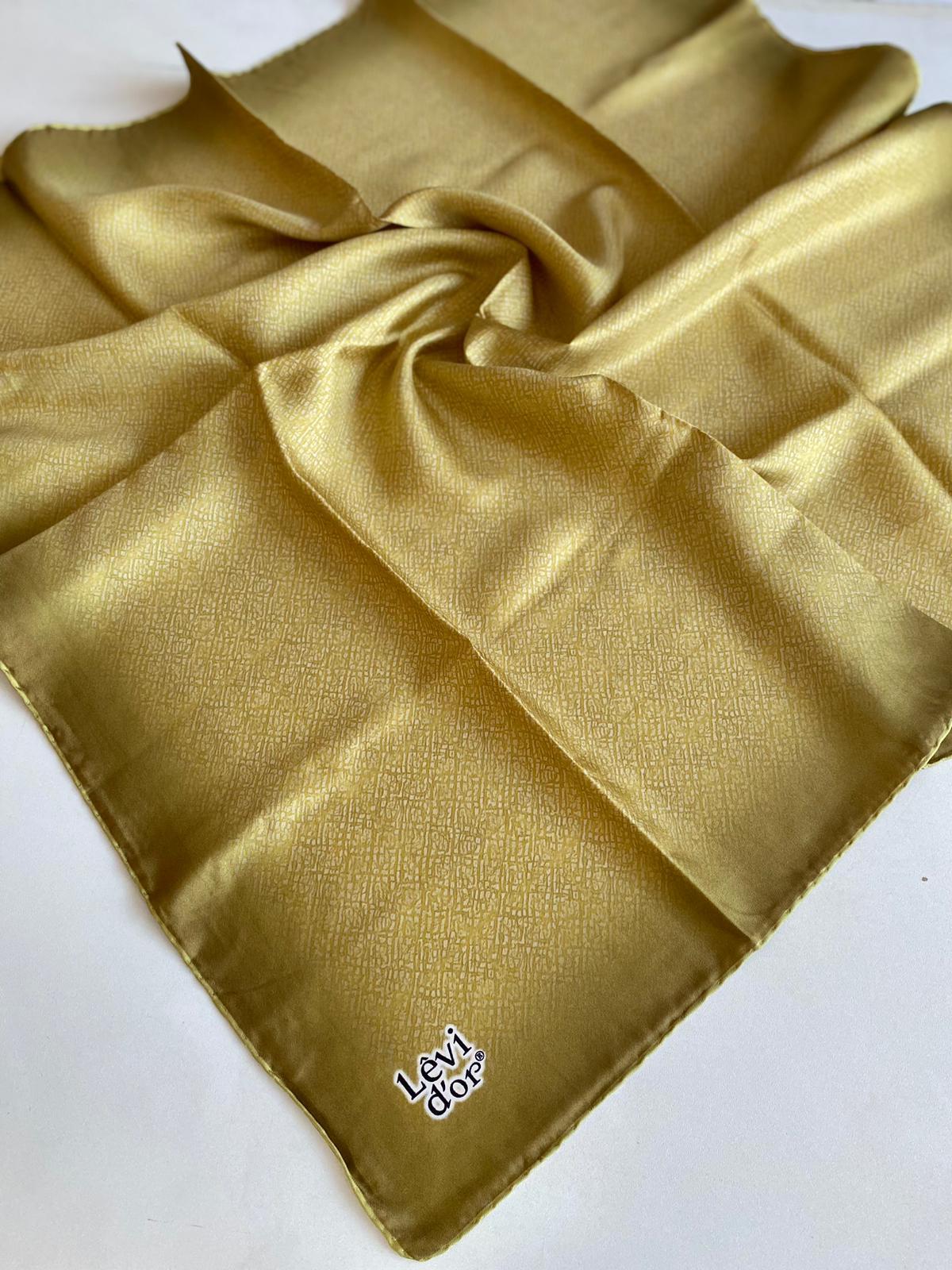 Levidor Tivil İpek Eşarp 4043-1 Sarı Karışık Desen