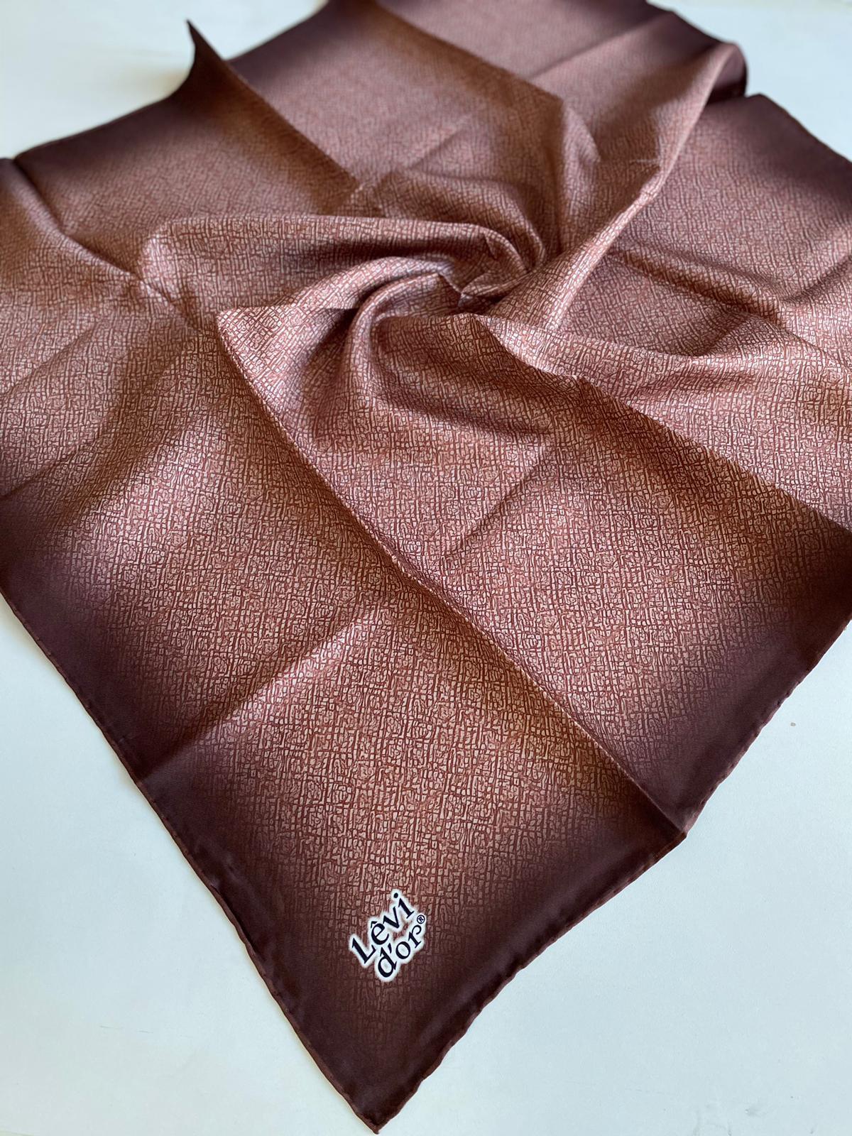 Levidor Tivil İpek Eşarp 4043-2 Bordo Karışık Desen