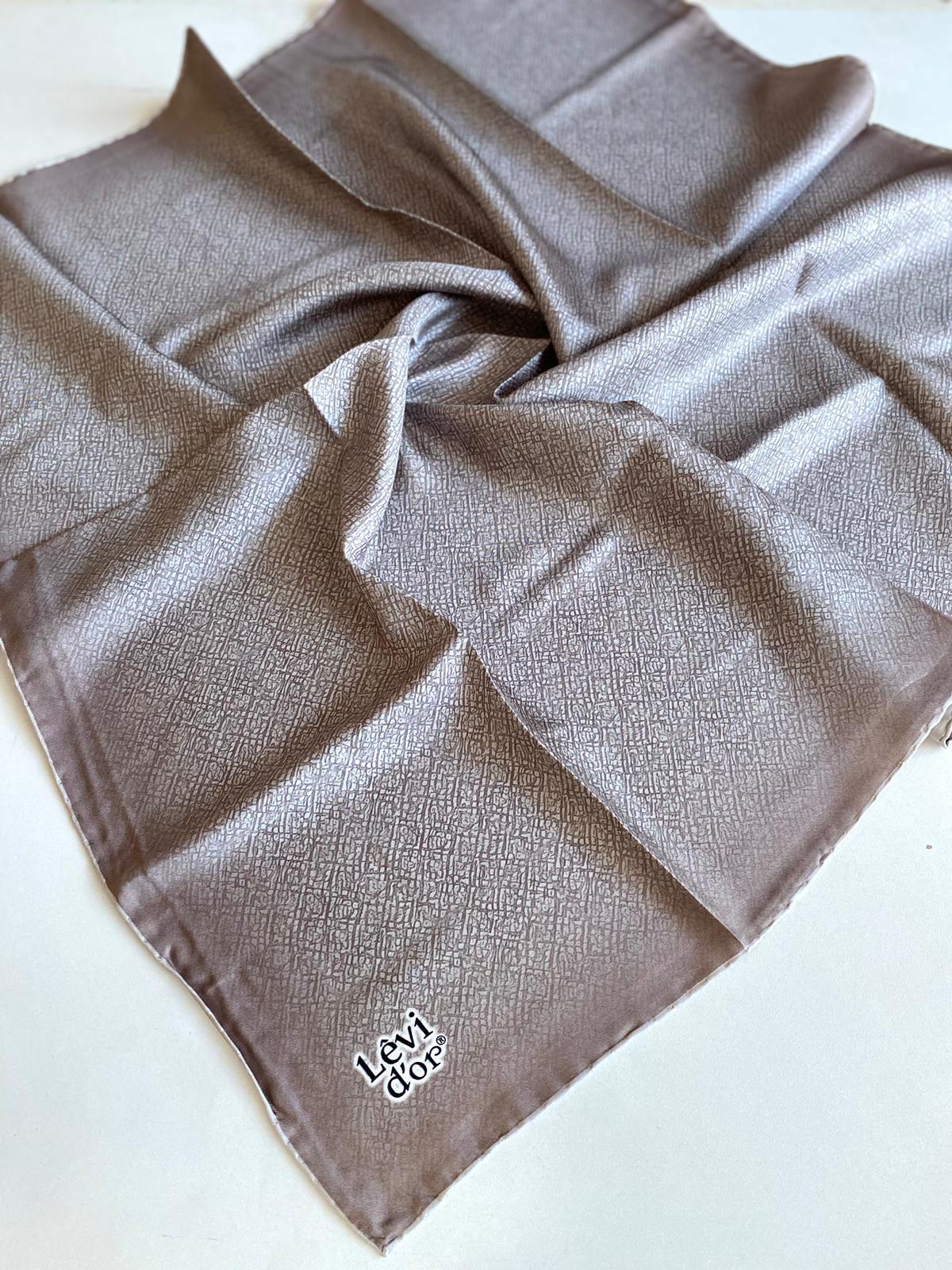 Levidor Tivil İpek Eşarp 4043-6 Vizon Karışık Desen