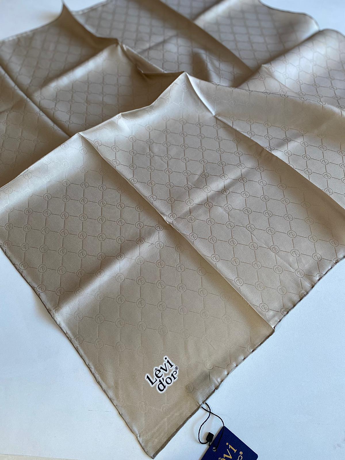 Levidor Tivil İpek Eşarp 4122-26 Viizon Monogram Desen