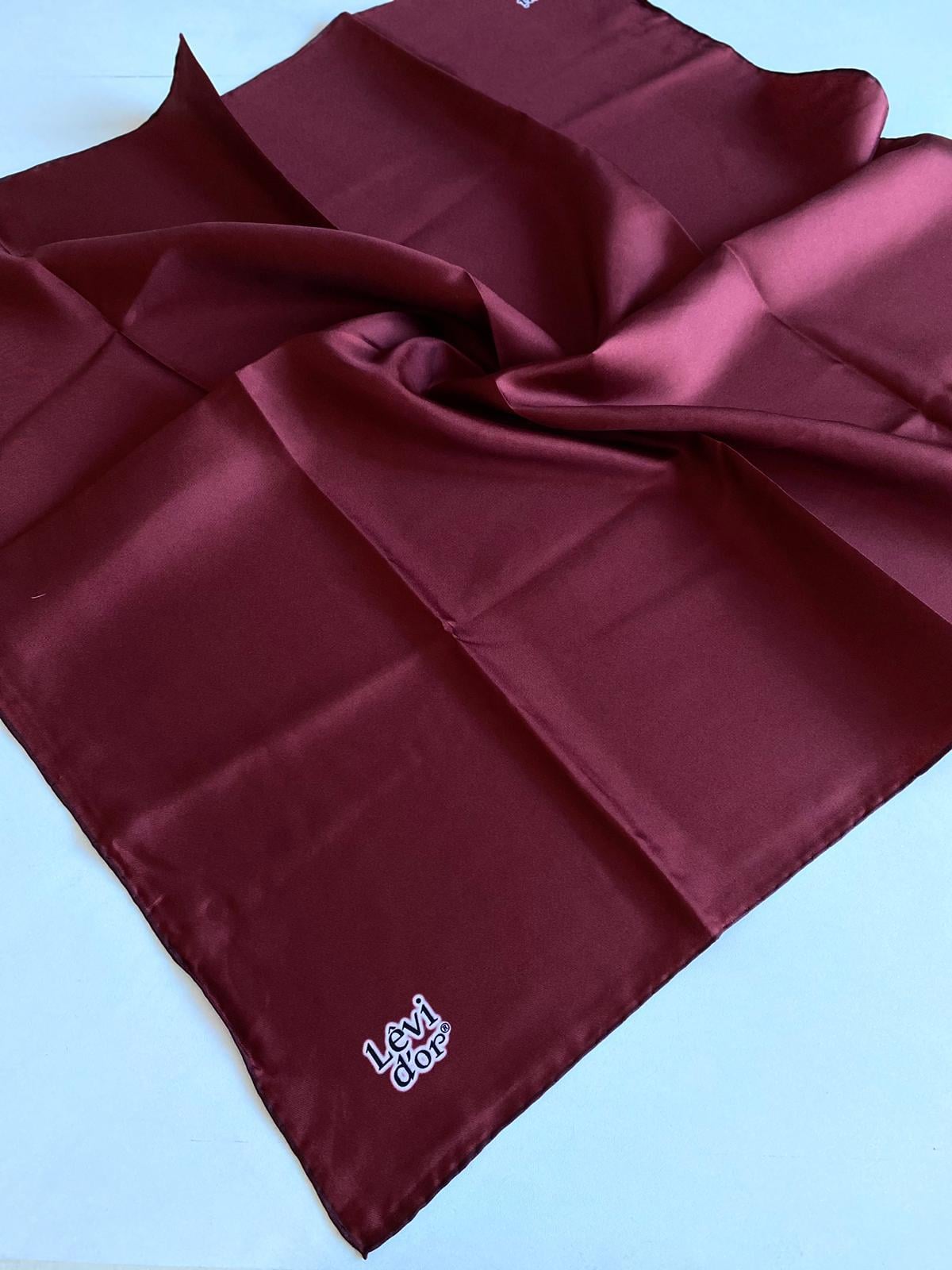 Levidor Tivil İpek Eşarp 42052 Bordo Düz Renk