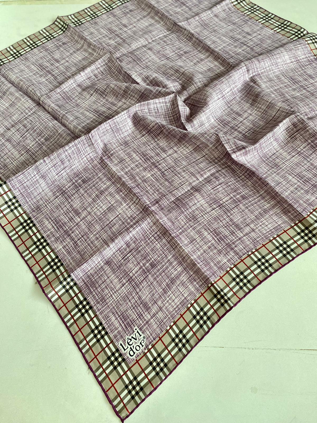 Levidor Tivil İpek Eşarp 43964 Pembe Karışık Desen