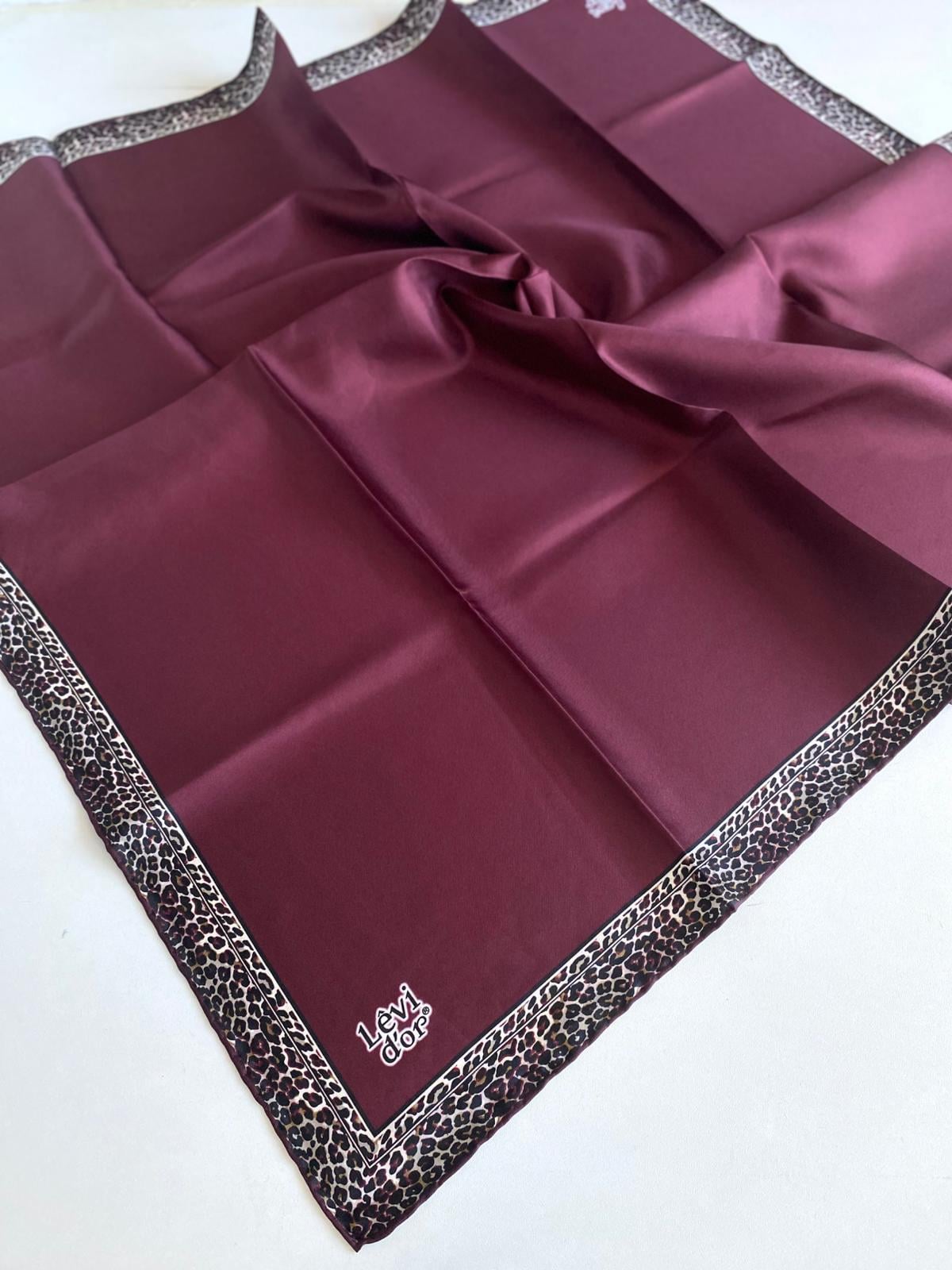 Levidor Twill Pure Silk Scarf 49218 Cherry Rotten Mixed Pattern