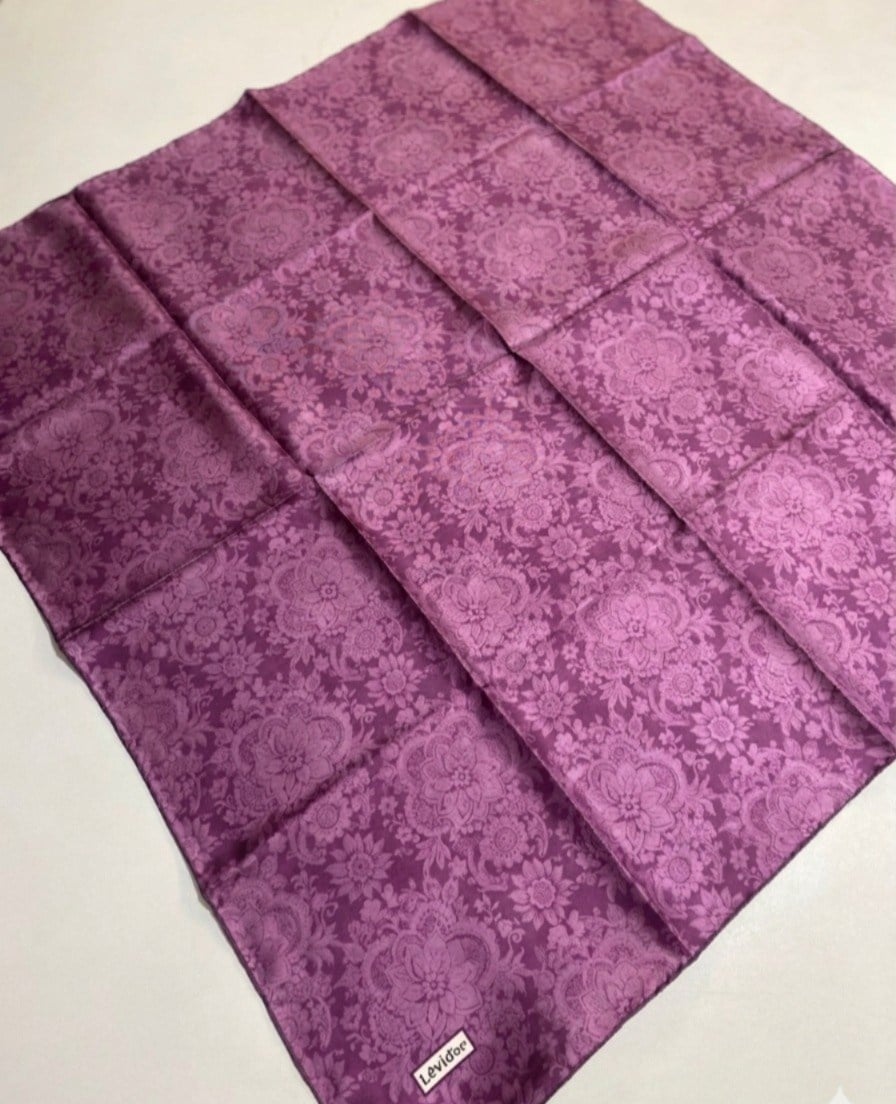 Levidor Tivil Saf İpek Eşarp IST 3025-1 Gül Kurusu Çiçek Desen