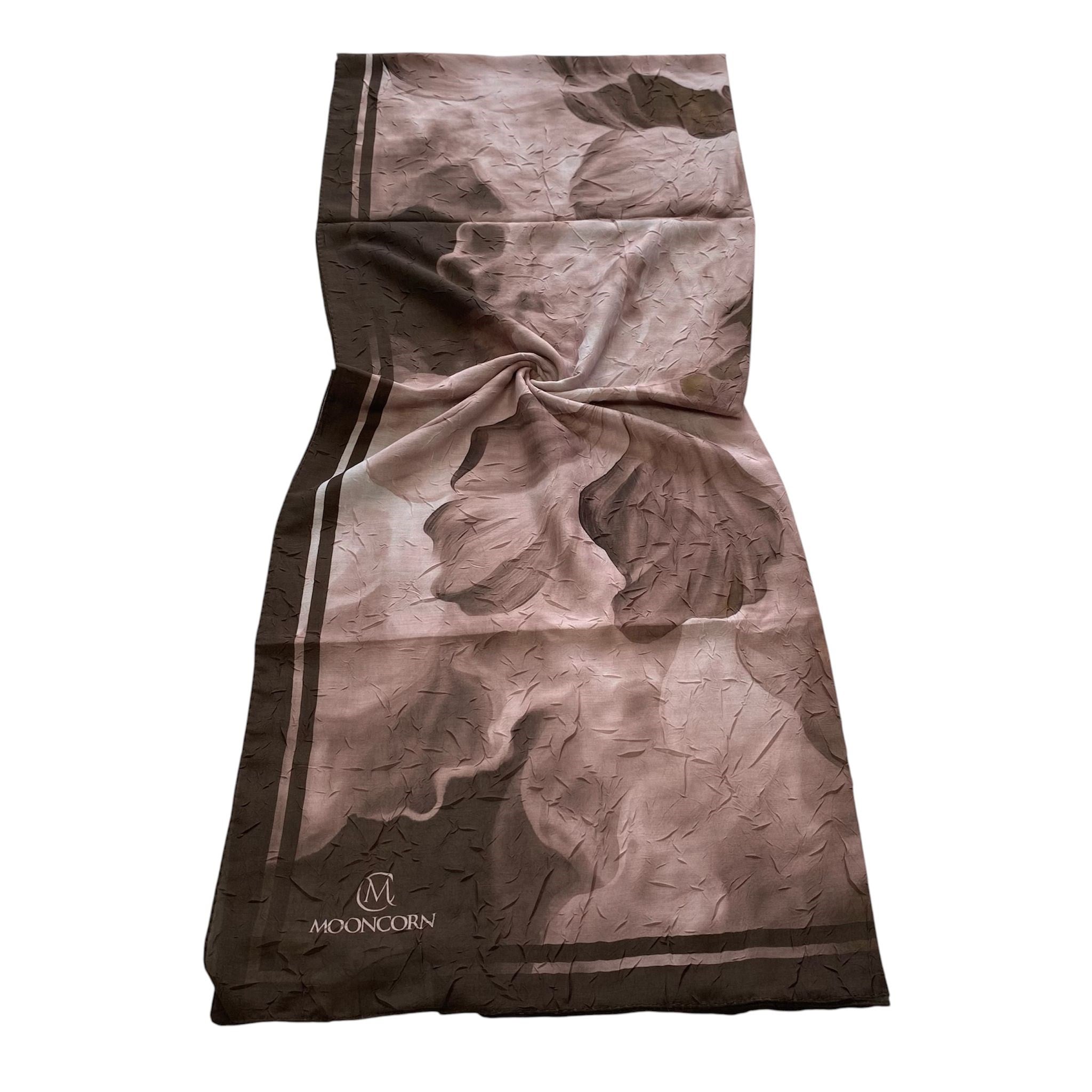 Mooncorn Batik Desen Şal Kahve 55113