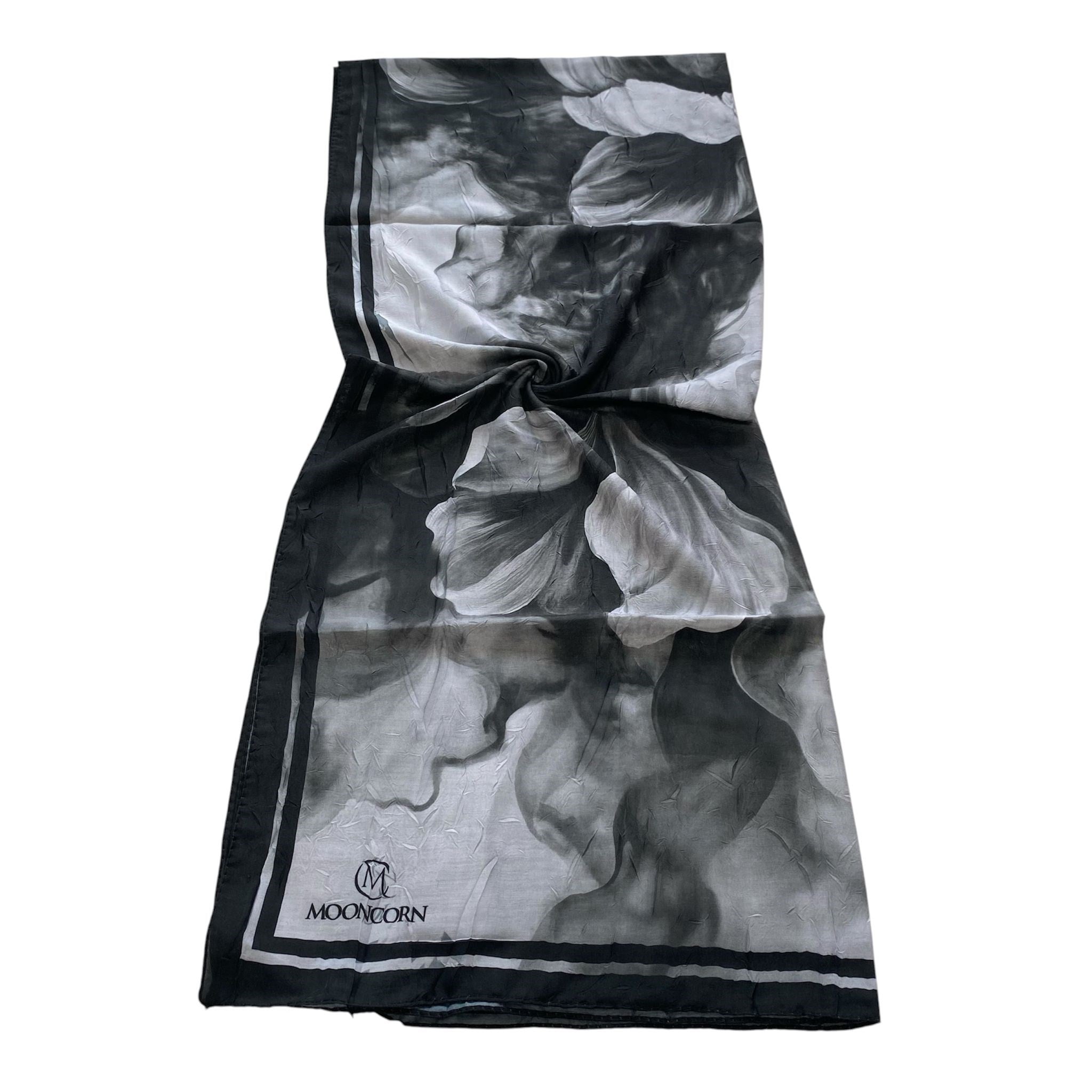 Mooncorn Batik Desen Şal Siyah 55116
