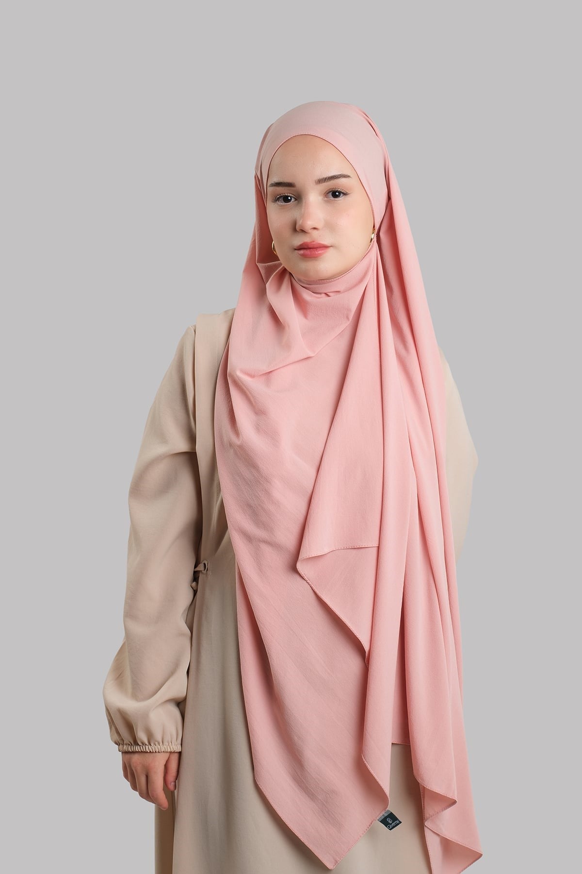 Pembe Düz Klasik Şal İtalyan Dikişli Relax Kumaş Sade 202128_04