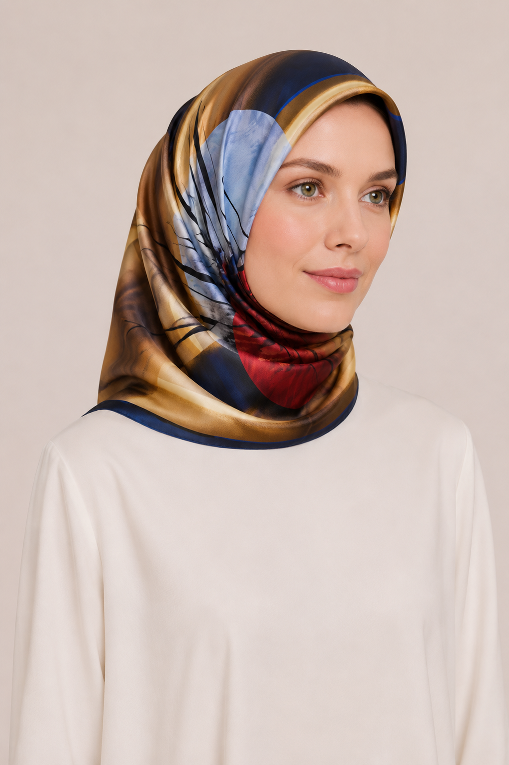 Pierre Cardin Batik Desen Tivil İpek Eşarp 8260438 - 921