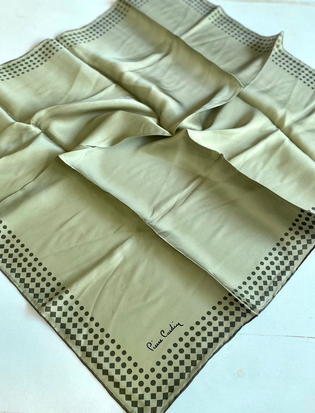 Pierre Cardin Defolu Sura İpek Eşarp 41550 Pastel Yeşil Düz  Desen