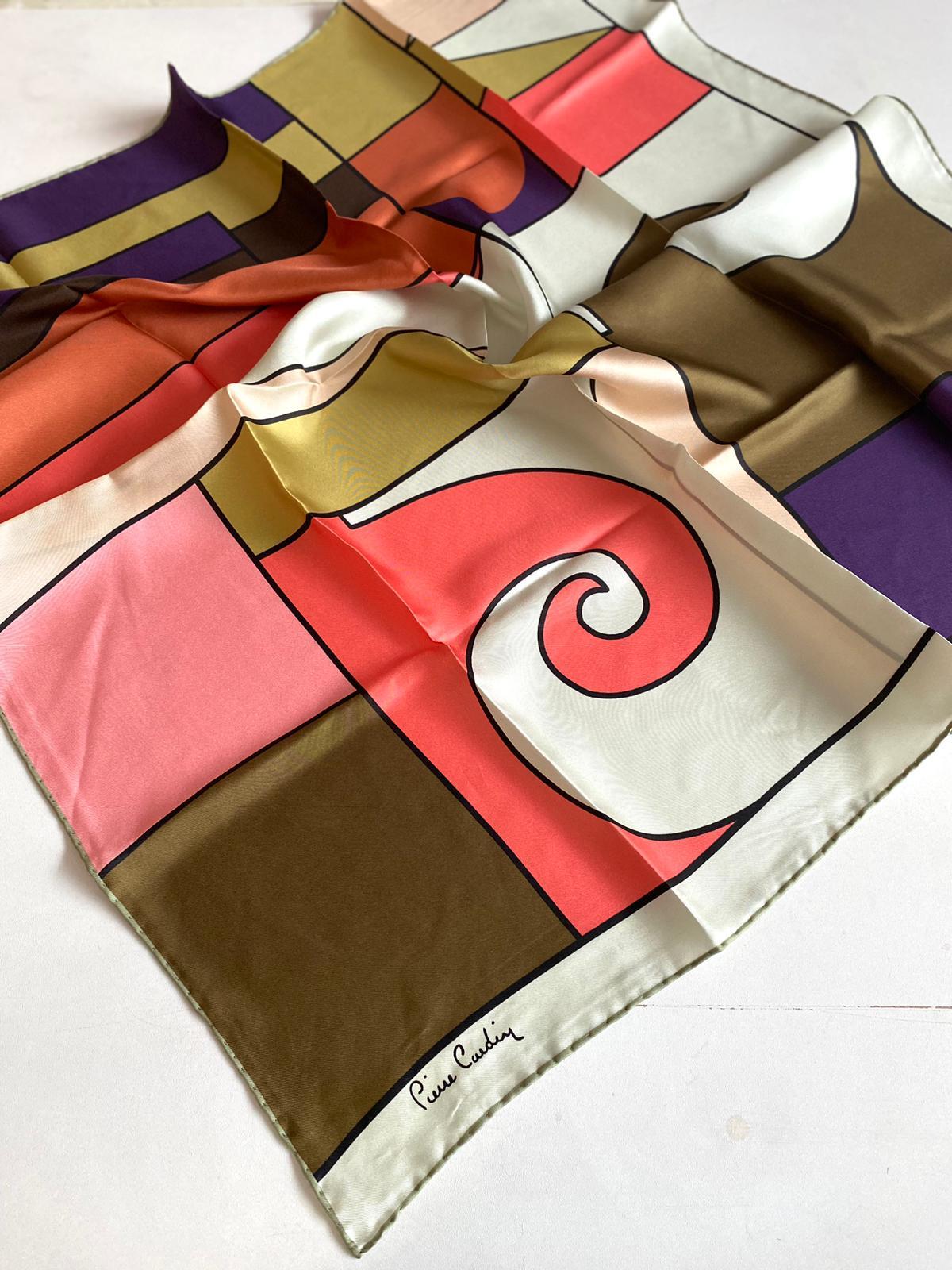 Pierre Cardin Defolu Tivil İpek Eşarp 41478 Yeşil Karışık Desen