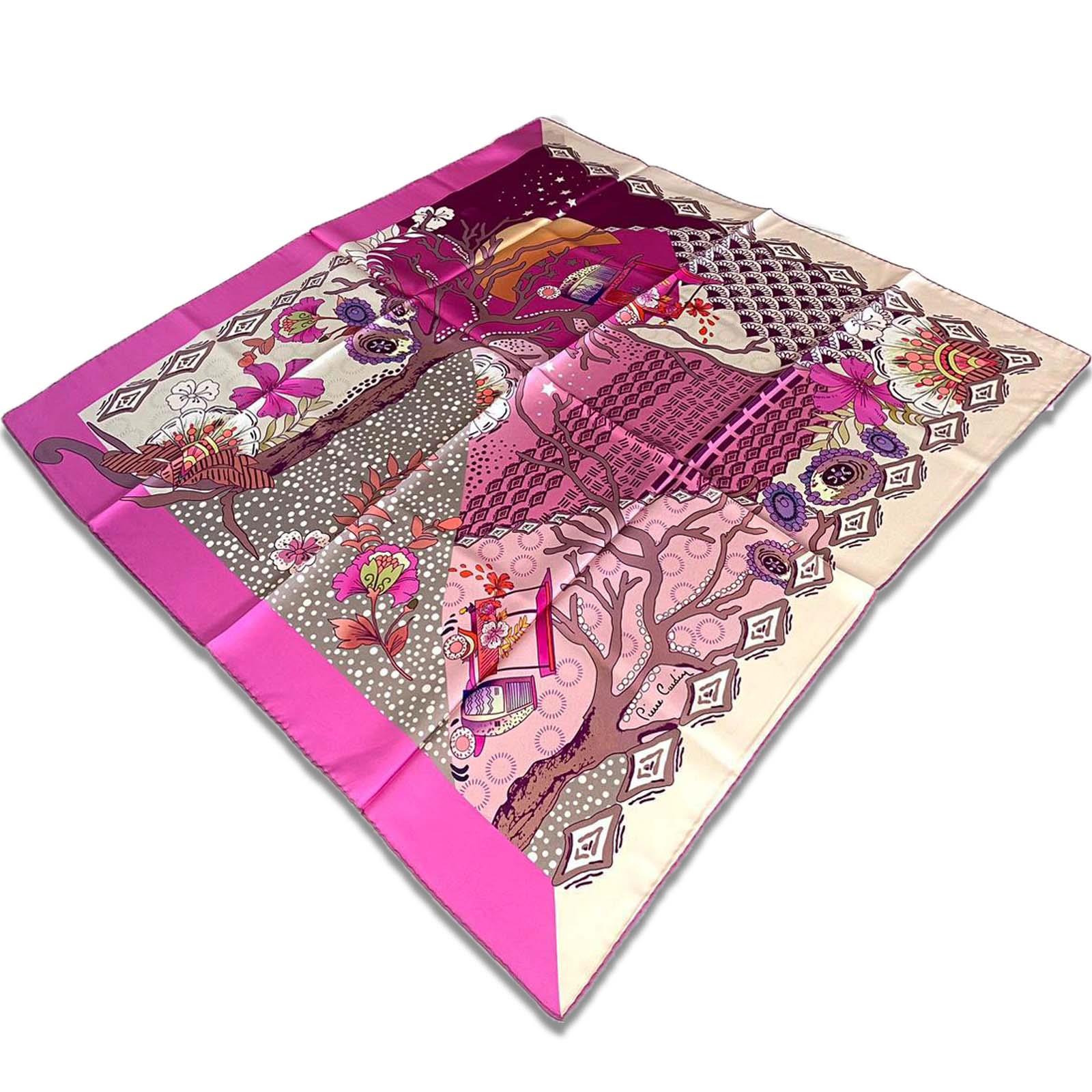 Pierre Cardin Pembe Karma Desen Tivil İpek Eşarp 30954