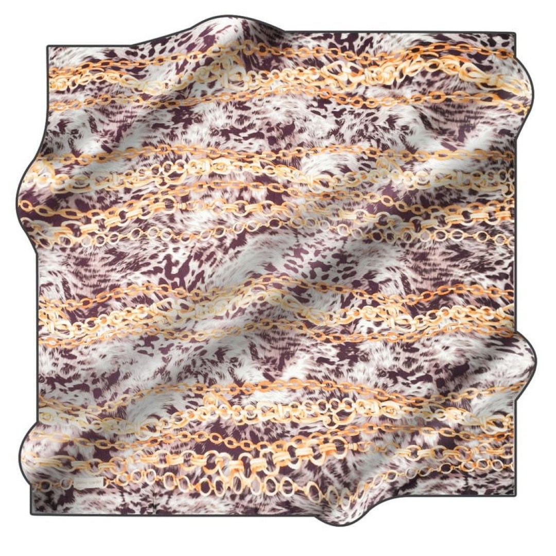 Pierre Cardin Sat Tivil İpek Eşarp 8776438 991 Mürdüm Leopar Desen