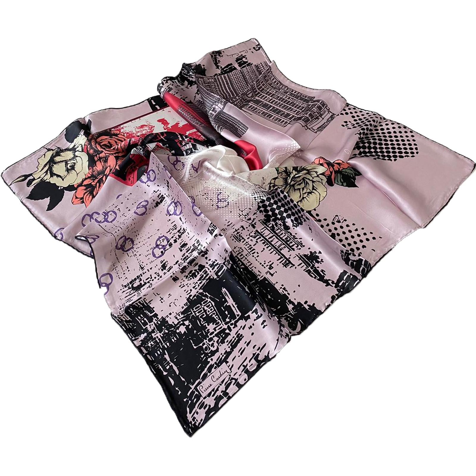 Pierre Cardin Siyah Karma Desenli Sura İpek Eşarp 30706