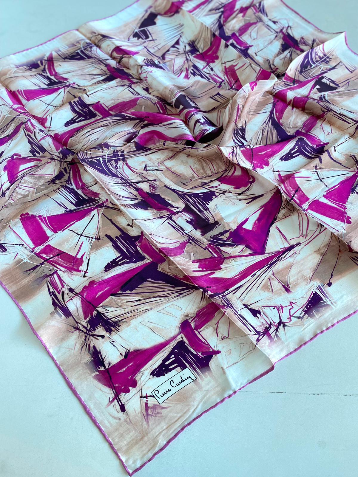 Pierre Cardin Sura İpek Eşarp 44333 Pembe Karışık Desen