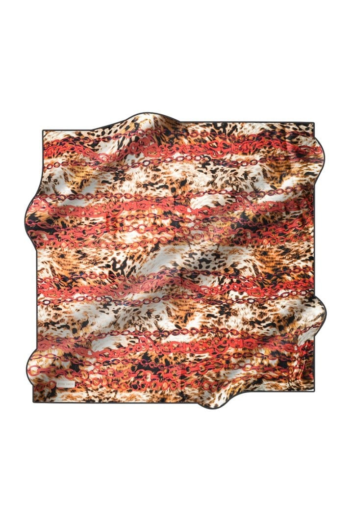 Pierre Cardin Sura İpek Eşarp 8776230 312 Bordo Leopar Desen