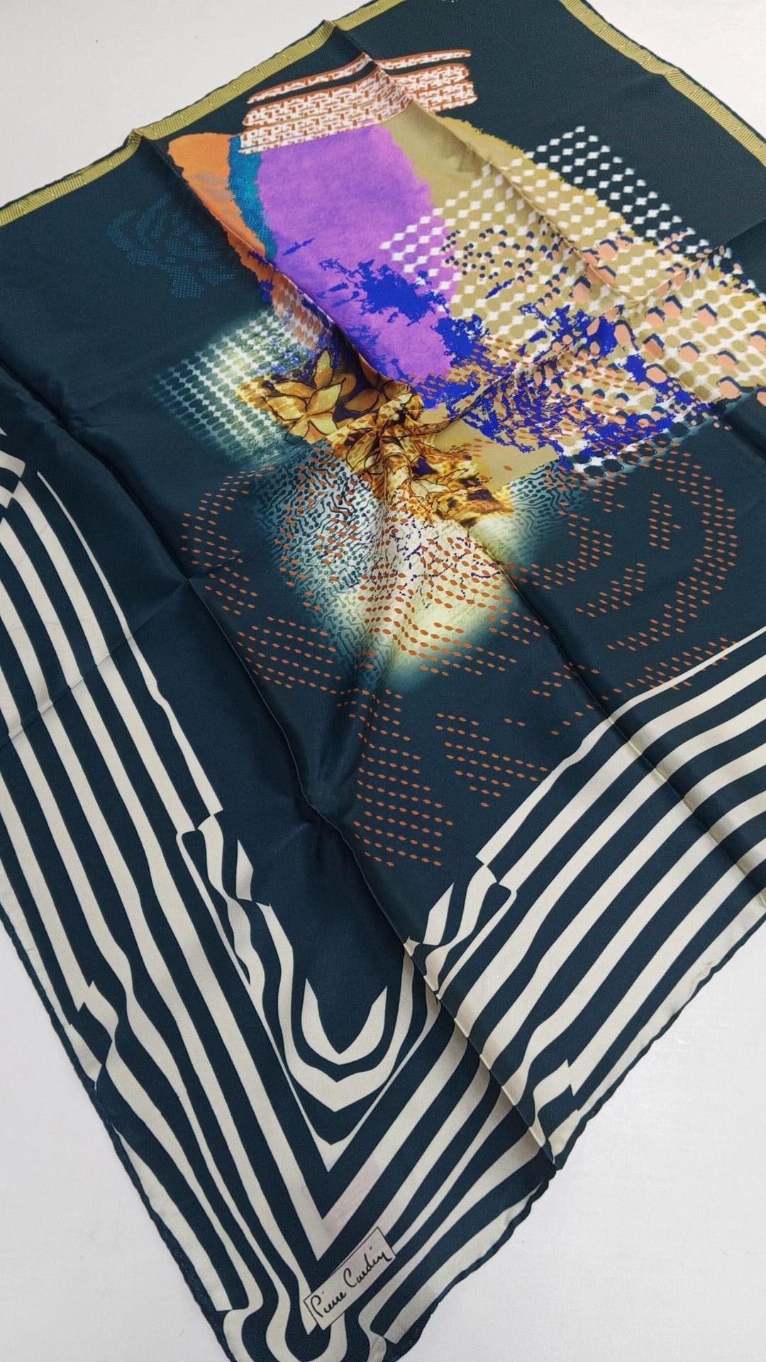 Pierre Cardin Tivil İpek Eşarp IST 8275230-352 Zümrüt Yeşili Batik Desen