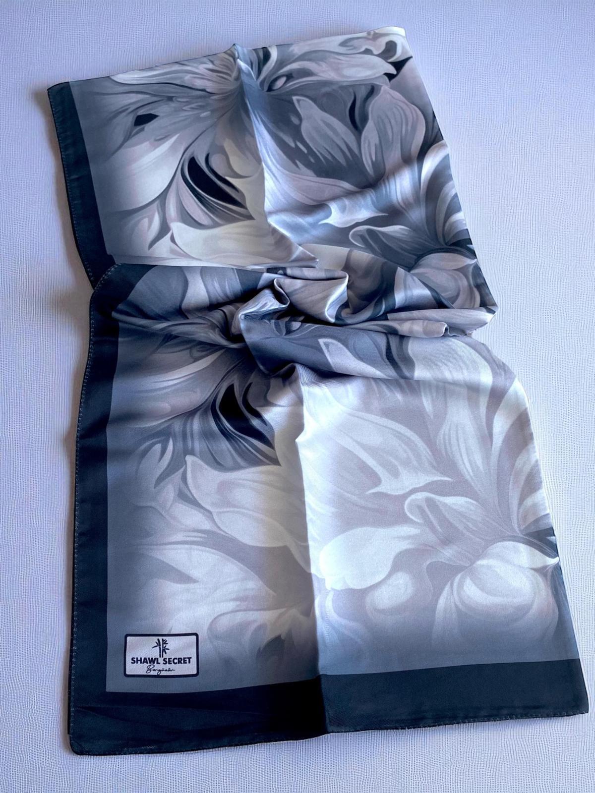 Shawl Secret Bergüzar Kokulu Tivil Soft Şal 50016 Siyah Karışık Desen