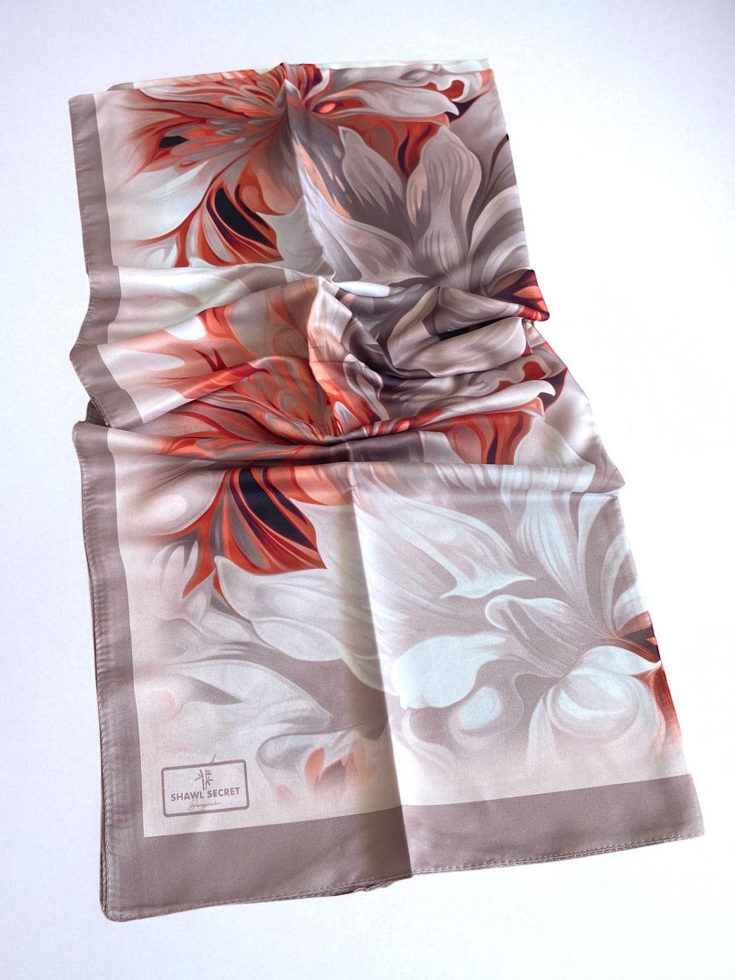 Shawl Secret Bergüzar Kokulu Tivil Soft Şal 50011 Vizon Karışık Desen