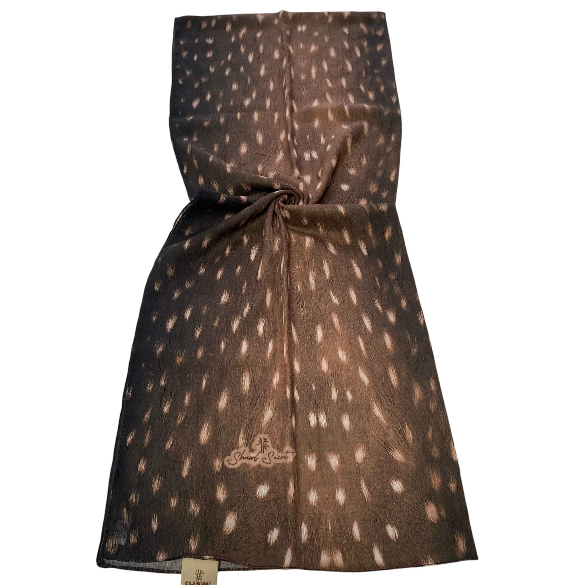 Shawl Secret Ceylan Desen Dijital Bambu Kraş Şal 54310