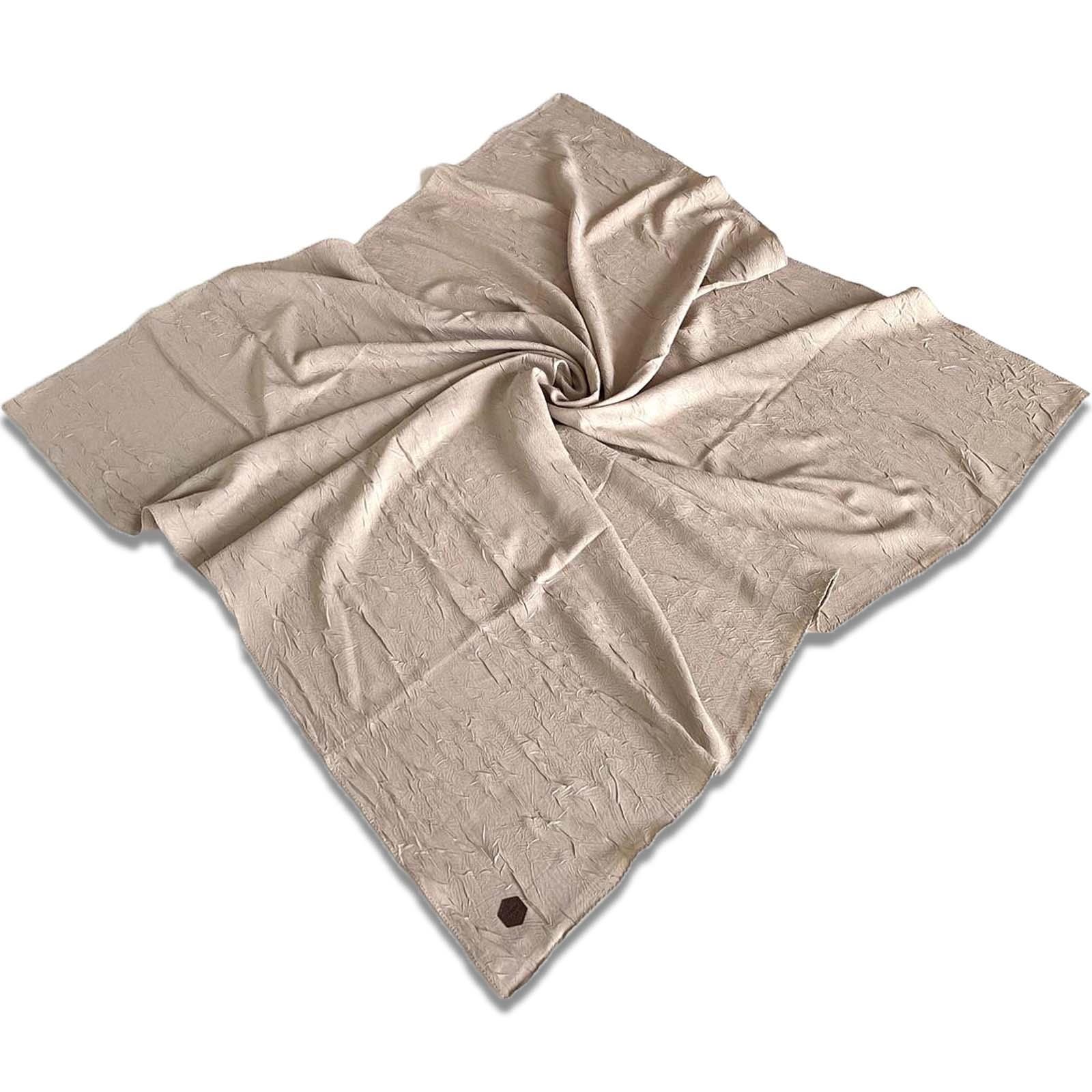 Shawl Secret Dört Mevsim Bambu Kraş Eşarp Krem -  32055