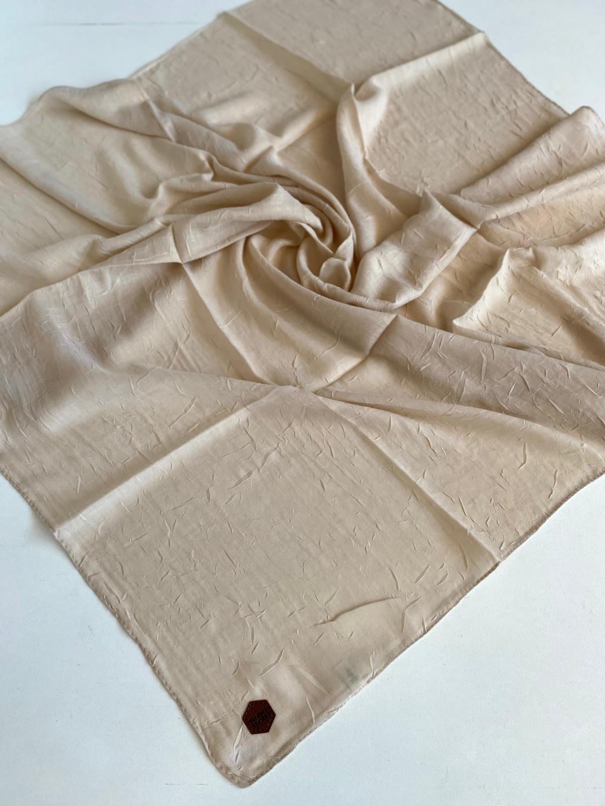 Shawl Secret Dört Mevsim Bambu Kraş Eşarp Bej - 49338
