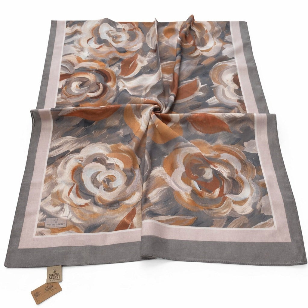 Shawl Secret Glamour Şal 54042 Gri - Kahve