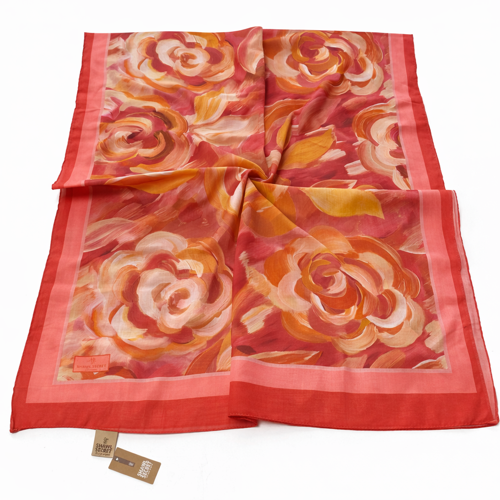 Shawl Secret Glamour Şal 54156 Nar Çiçeği 