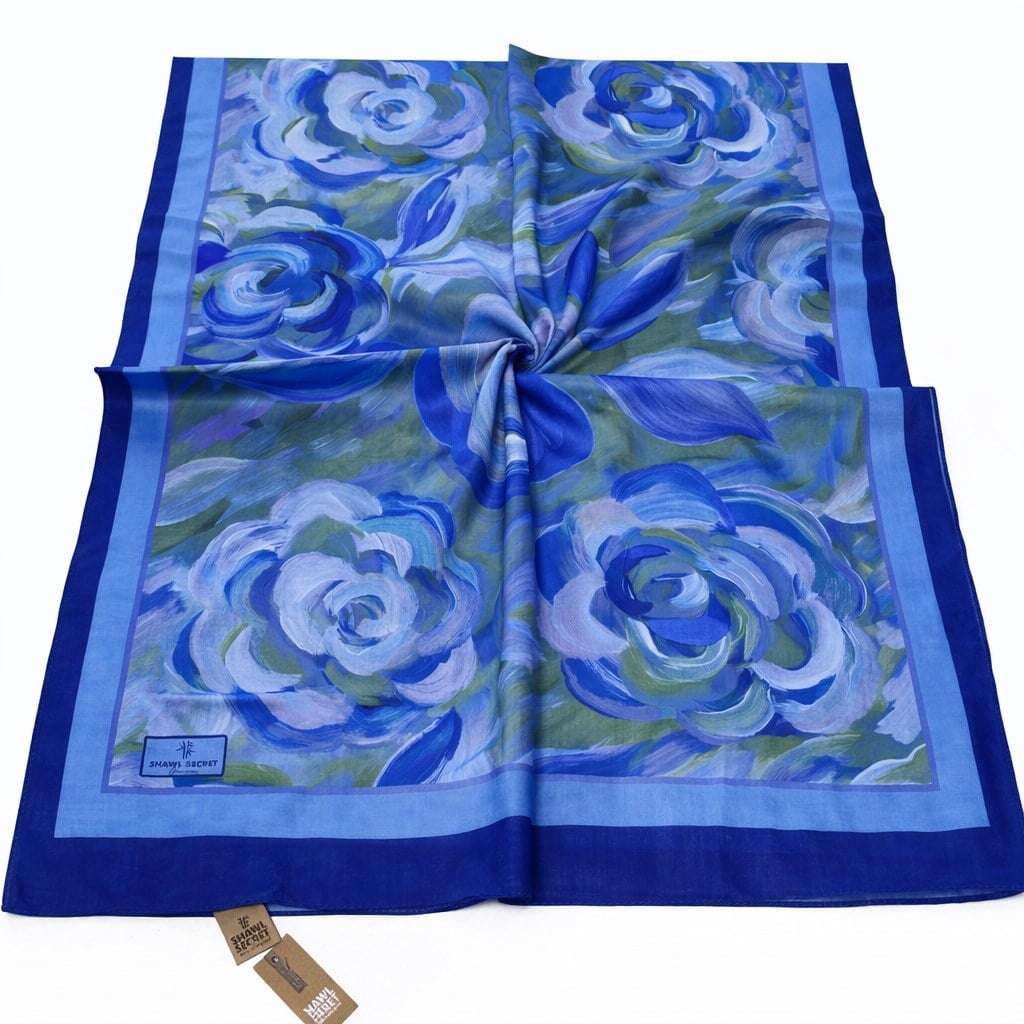 Shawl Secret Glamour Şal 54160 Saks Mavisi