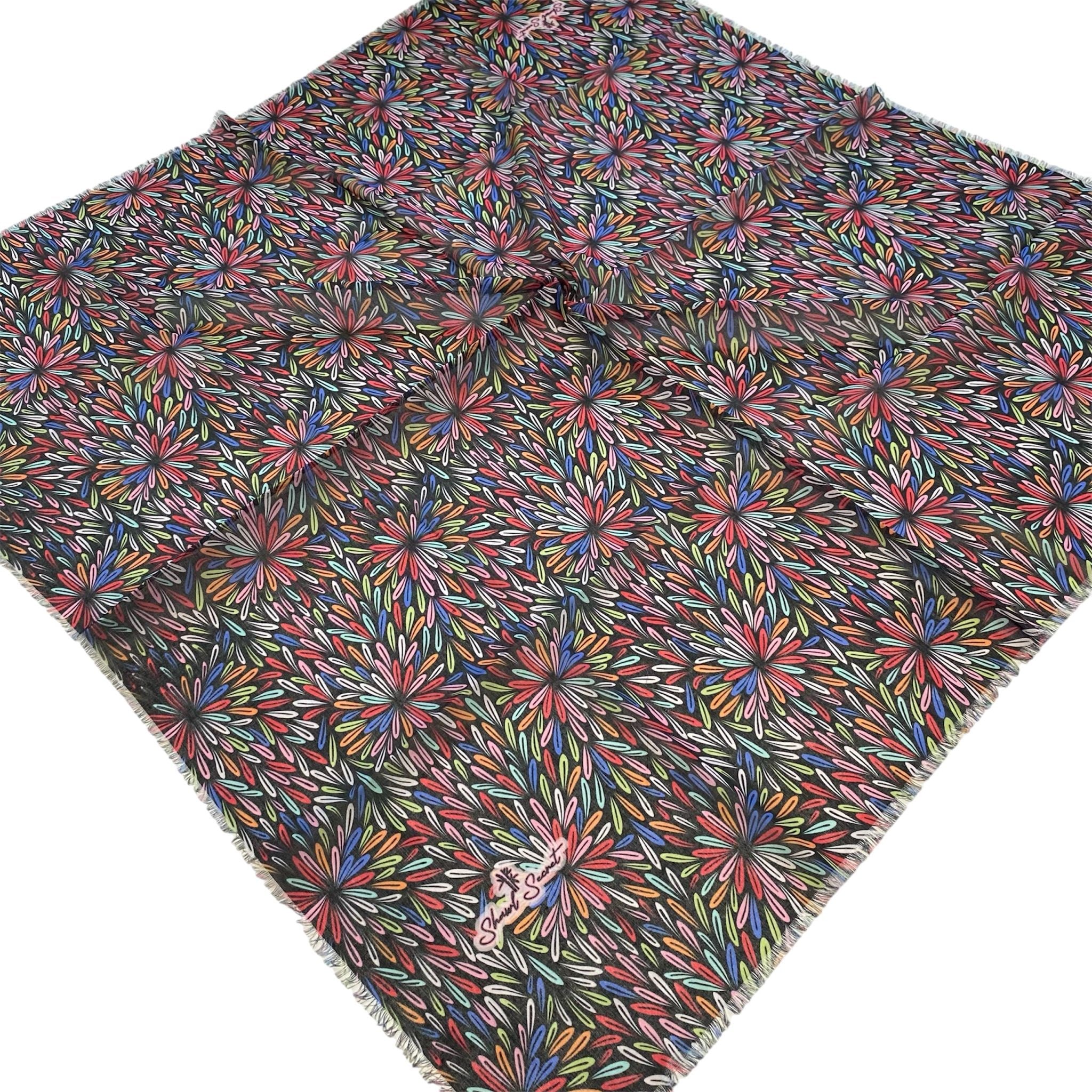 Shawl Secret Karışık Desen Tülbent Çok Renkli 55000