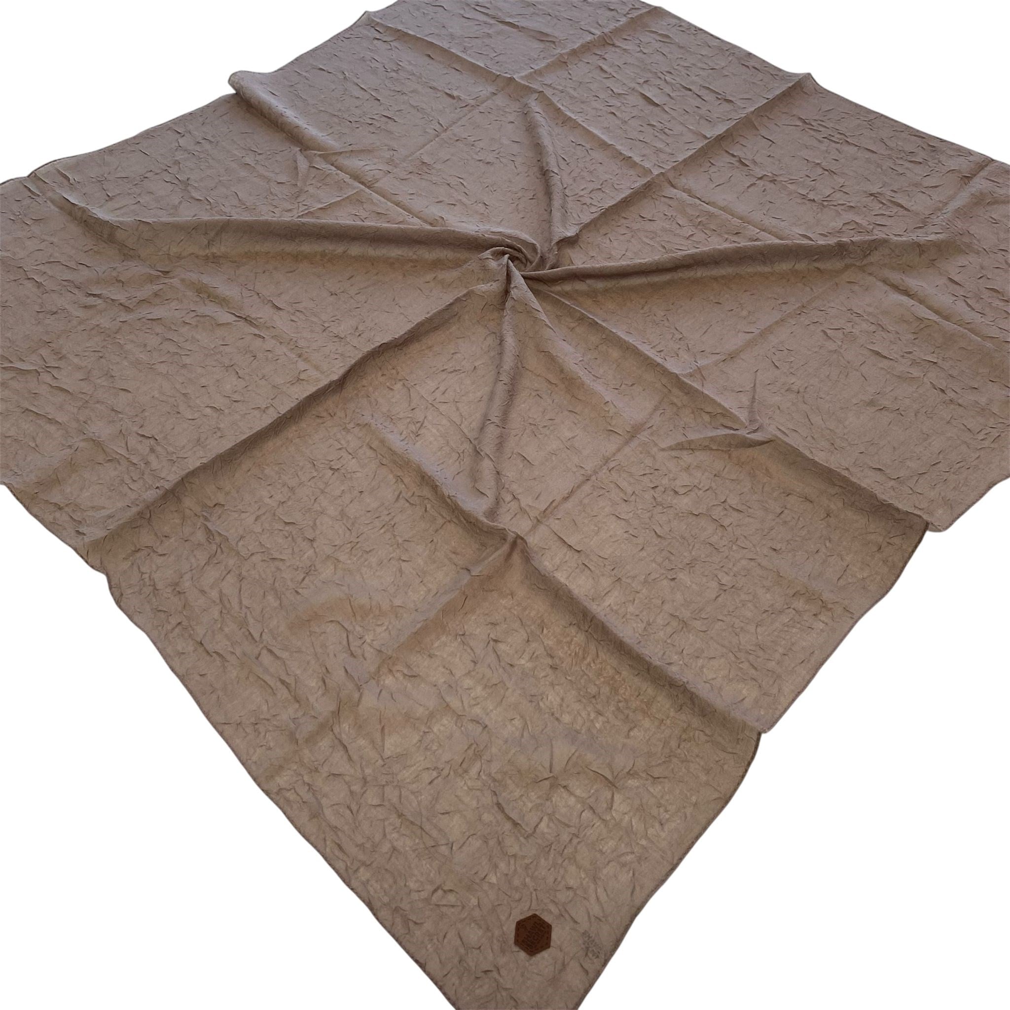 Shawl Secret Yazlık Kraş Eşarp Açık Vizon 55101