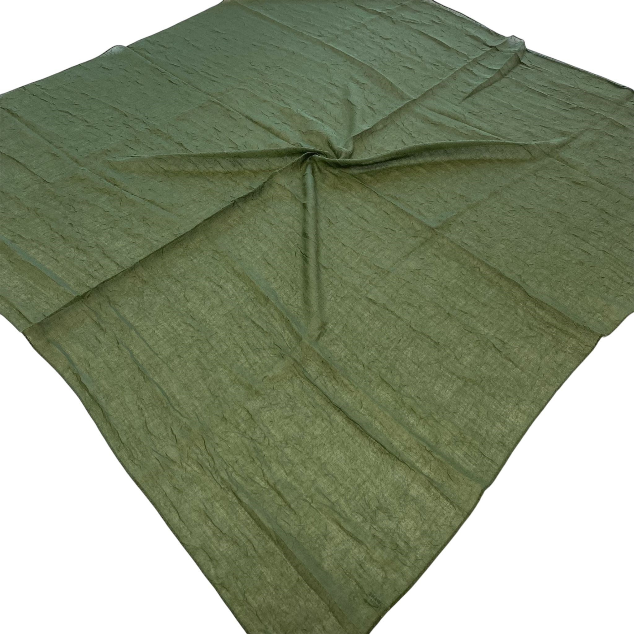 Shawl Secret Yazlık Kraş Eşarp Kına Yeşili 55055