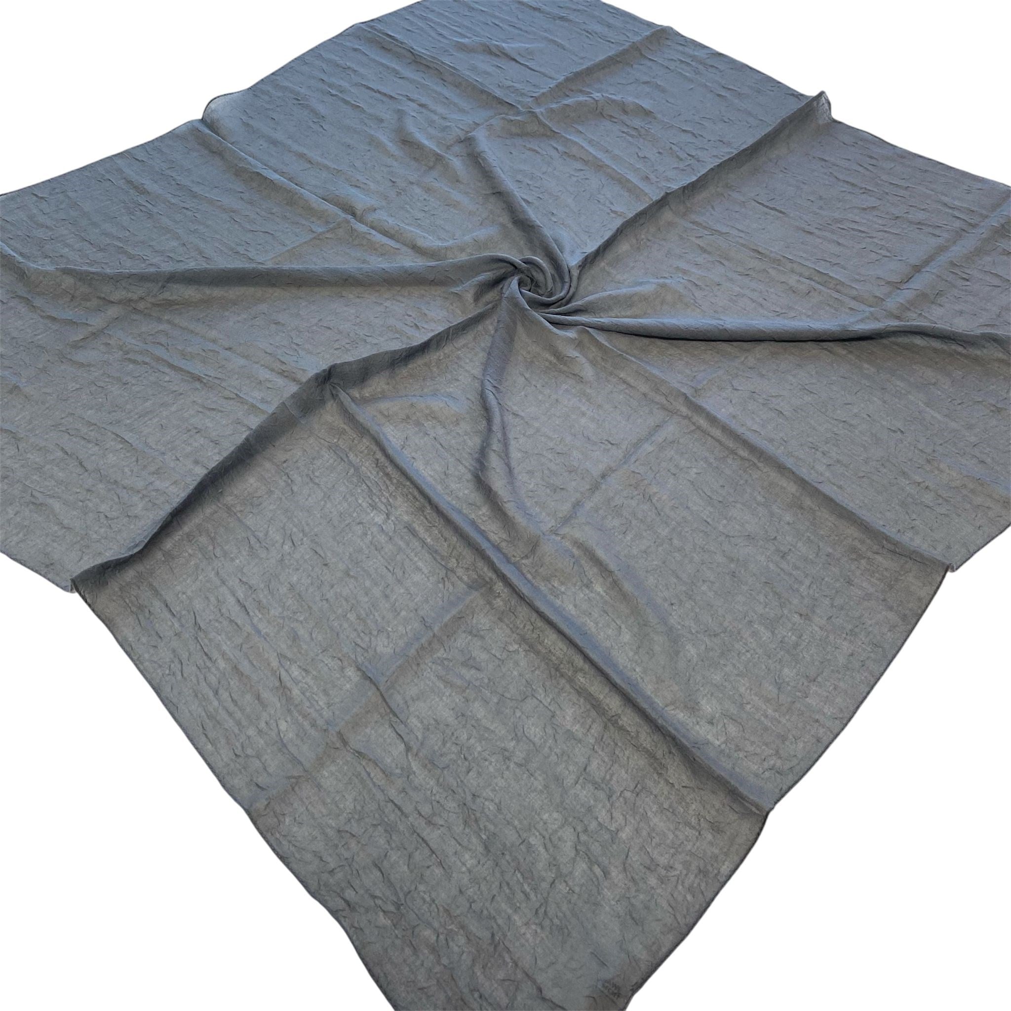 Shawl Secret Yazlık Kraş Eşarp Koyu Gri 55105