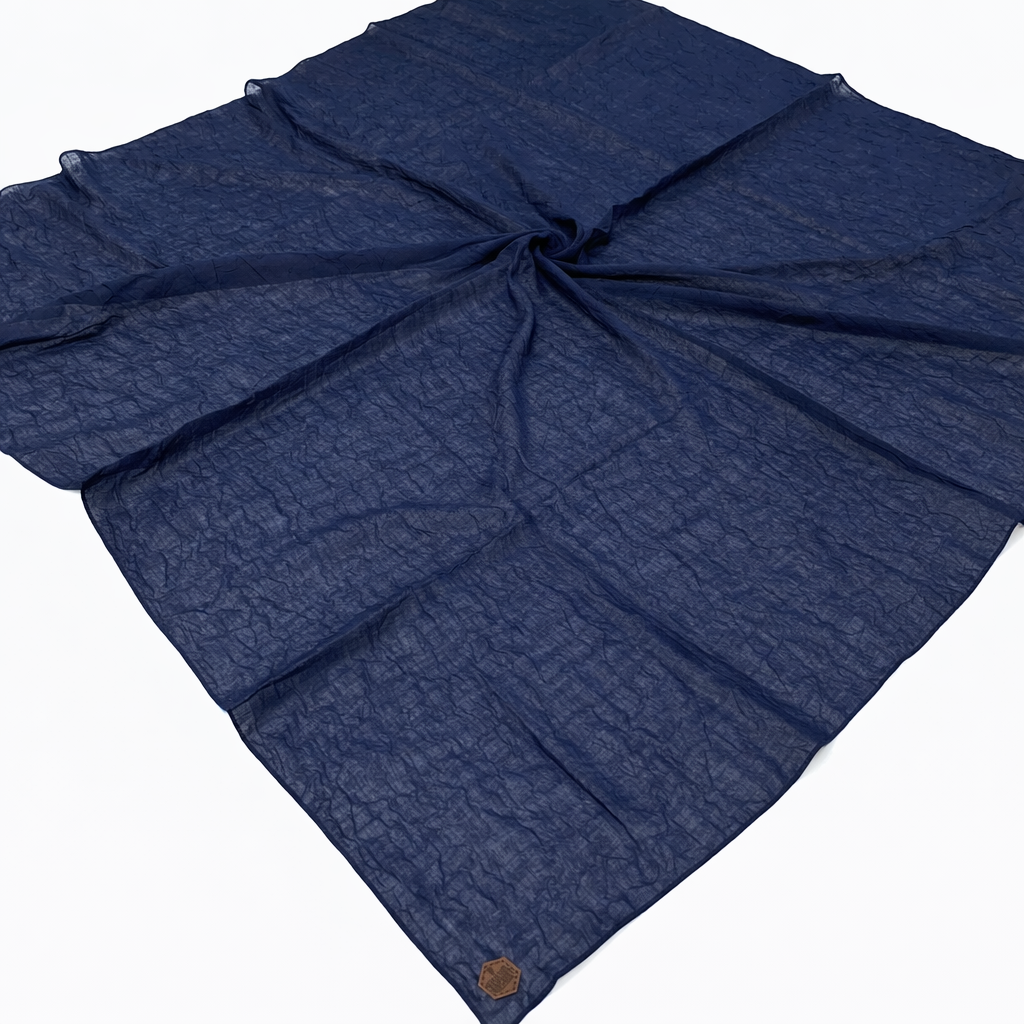 Shawl Secret Yazlık Kraş Eşarp Lacivert 53848