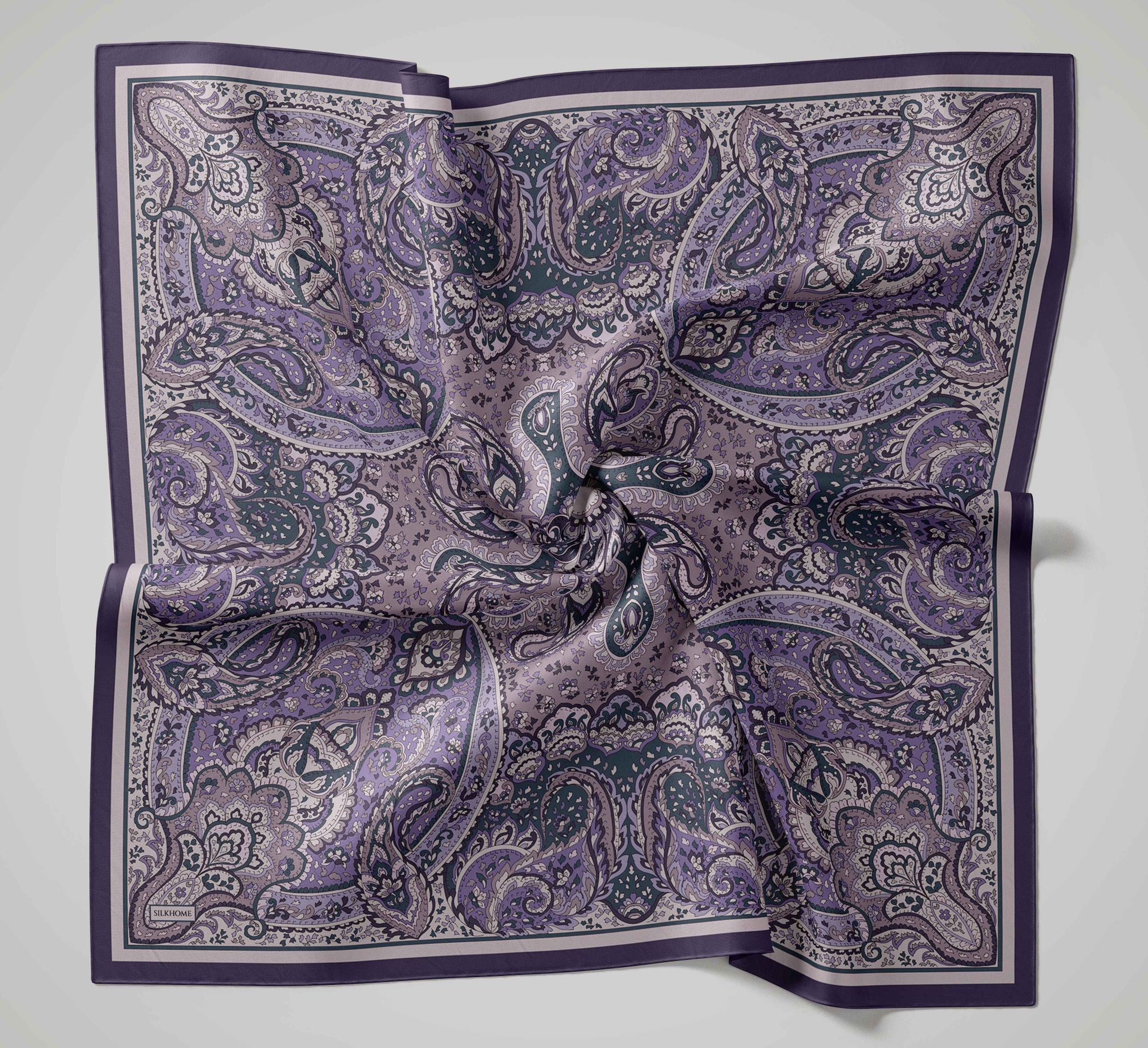 Silk Home Arve Eşarp IST 181001 - 02  Mor  Etnik Desen 