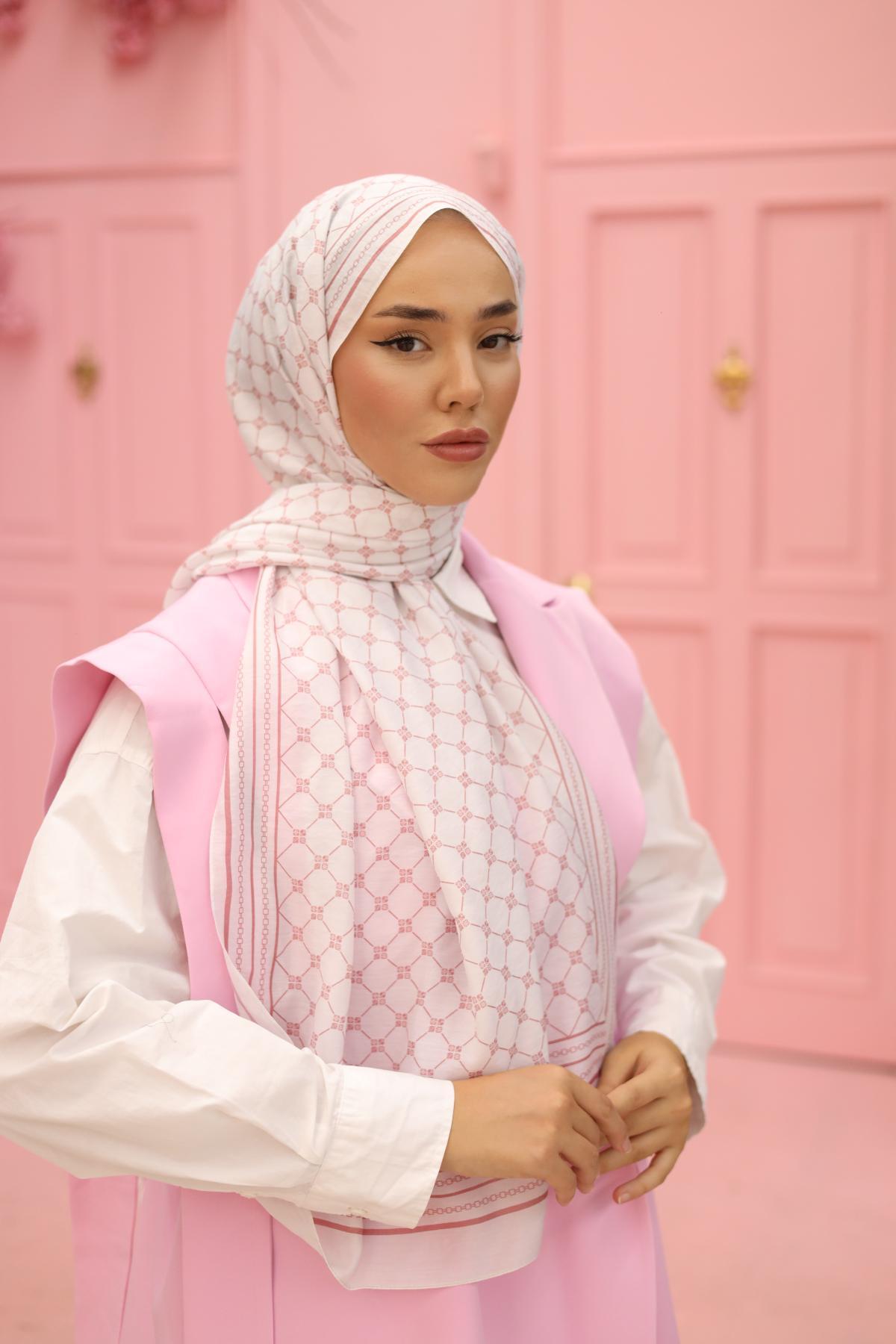 Silk Home Olinda Şal 49005-25 Pembe, Karolina Mavi