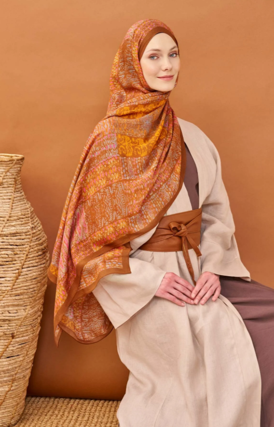 Silk Home Riva Şal Tencel Terra Taba