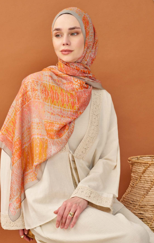 Silk Home Riva Şal Tencel Terra Turuncu
