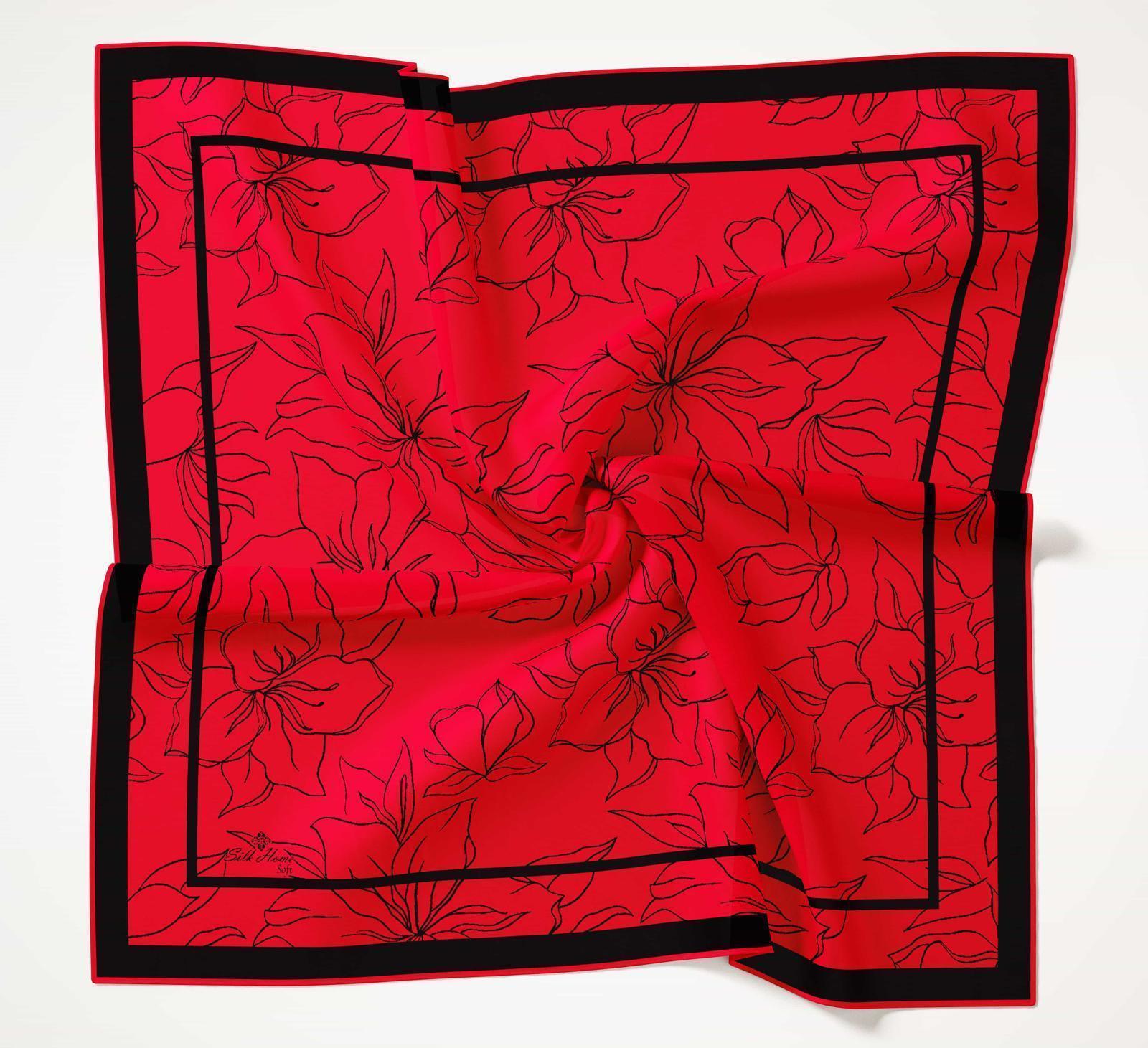 Silk Home Soft Eşarp 40625 Kırmızı Karışık Desen 