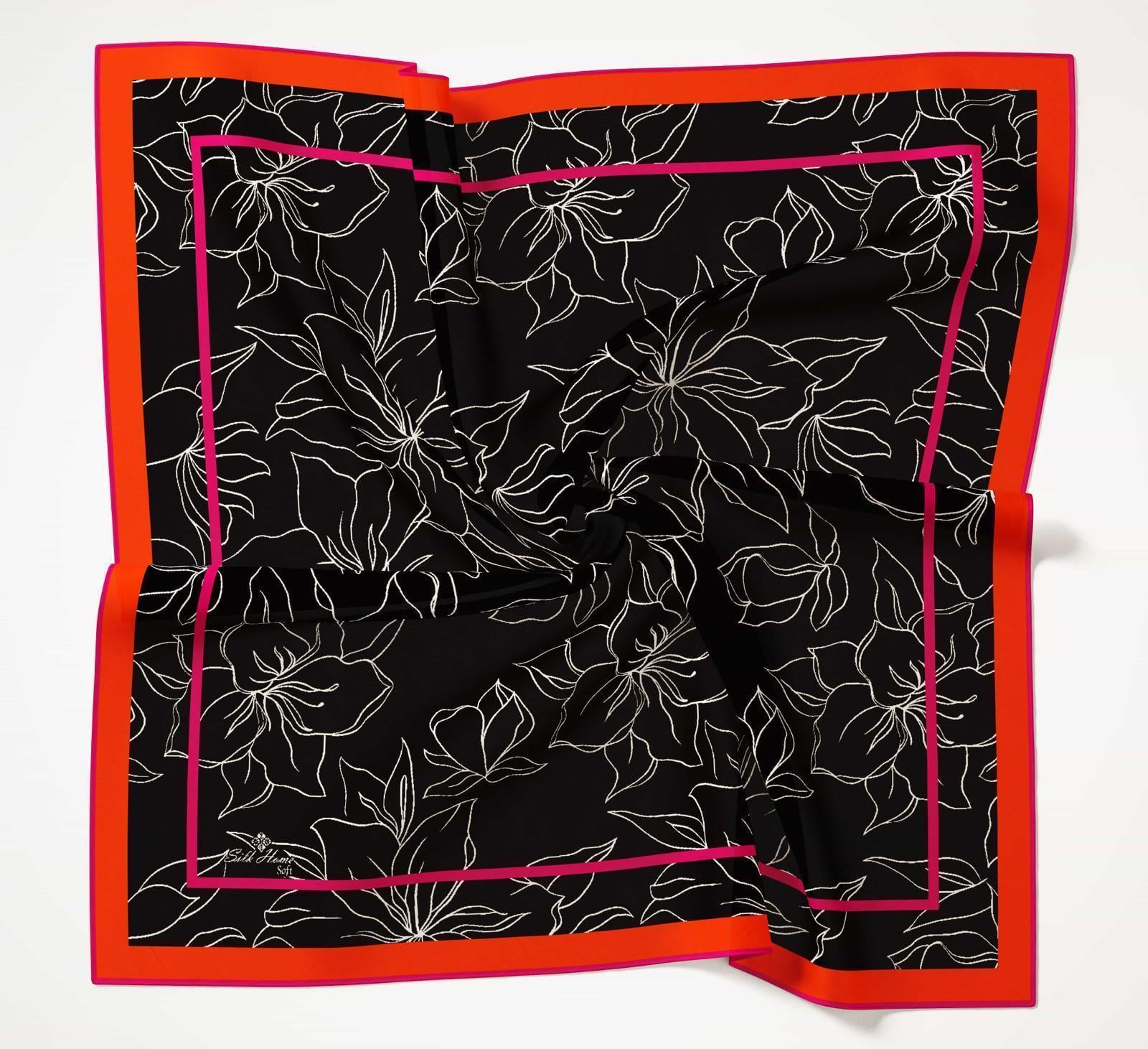 Silk Home Soft Eşarp 40626 Siyah Karışık Desen 