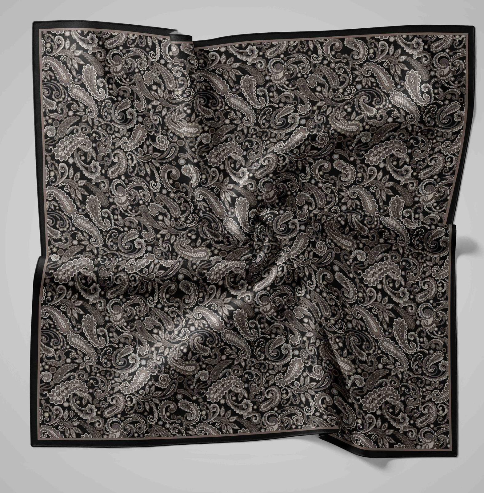 Silk Home Soft Eşarp 45848  Siyah Karışık Desen 