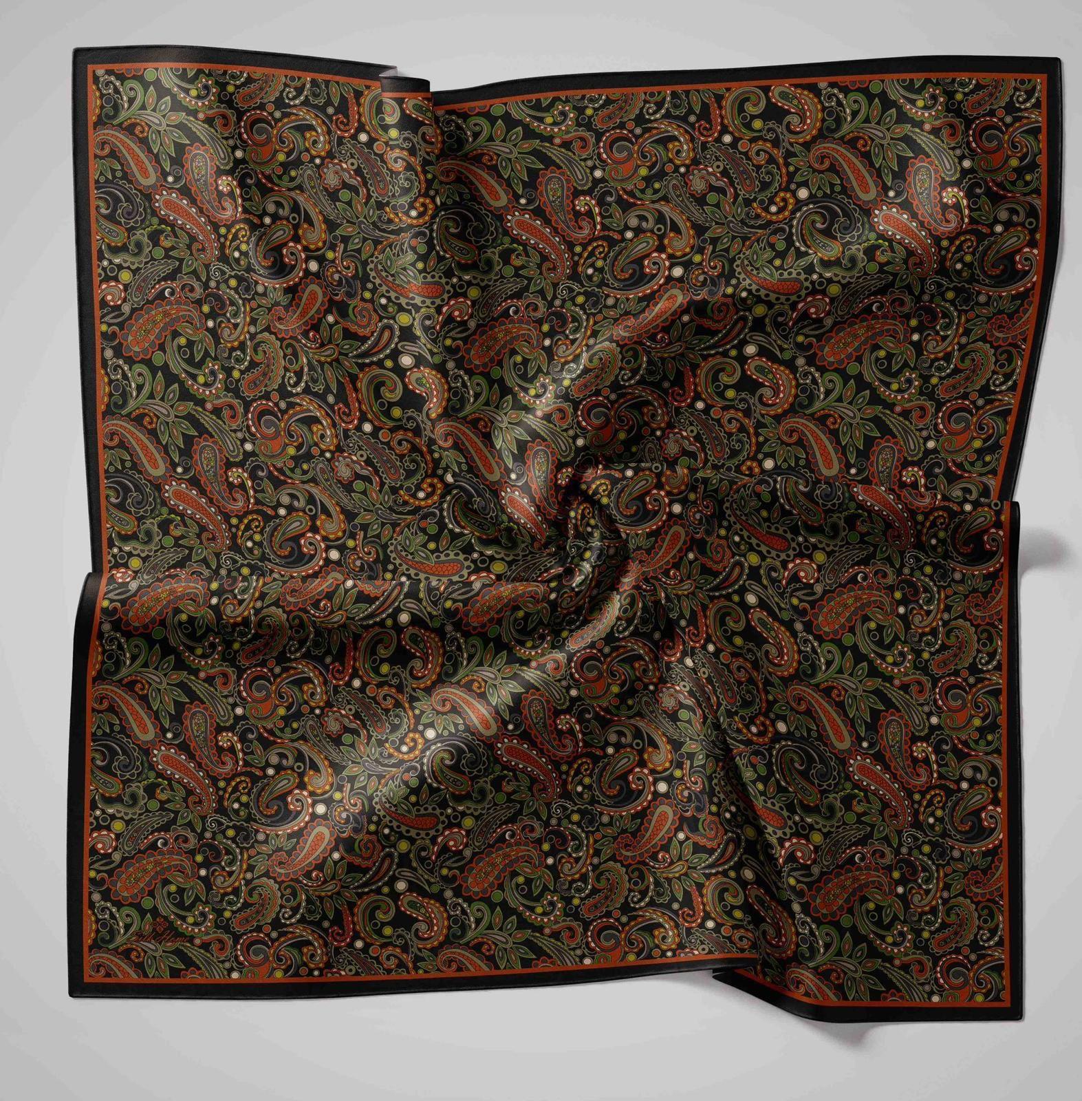 Silk Home Soft Eşarp 45849 Yeşil Karışık Desen 