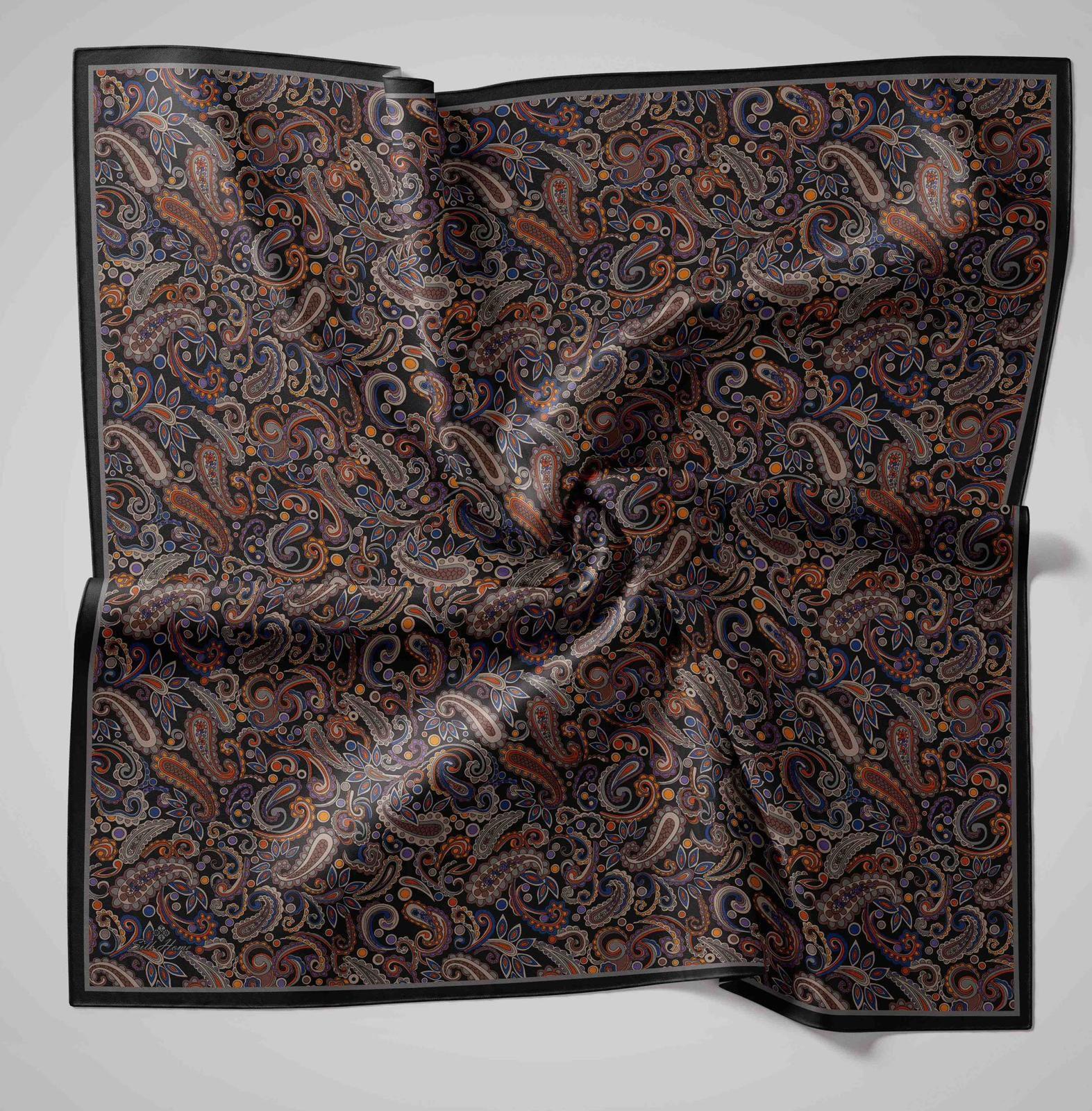 Silk Home Soft Eşarp 45851 Kahverengi Karışık Desen 