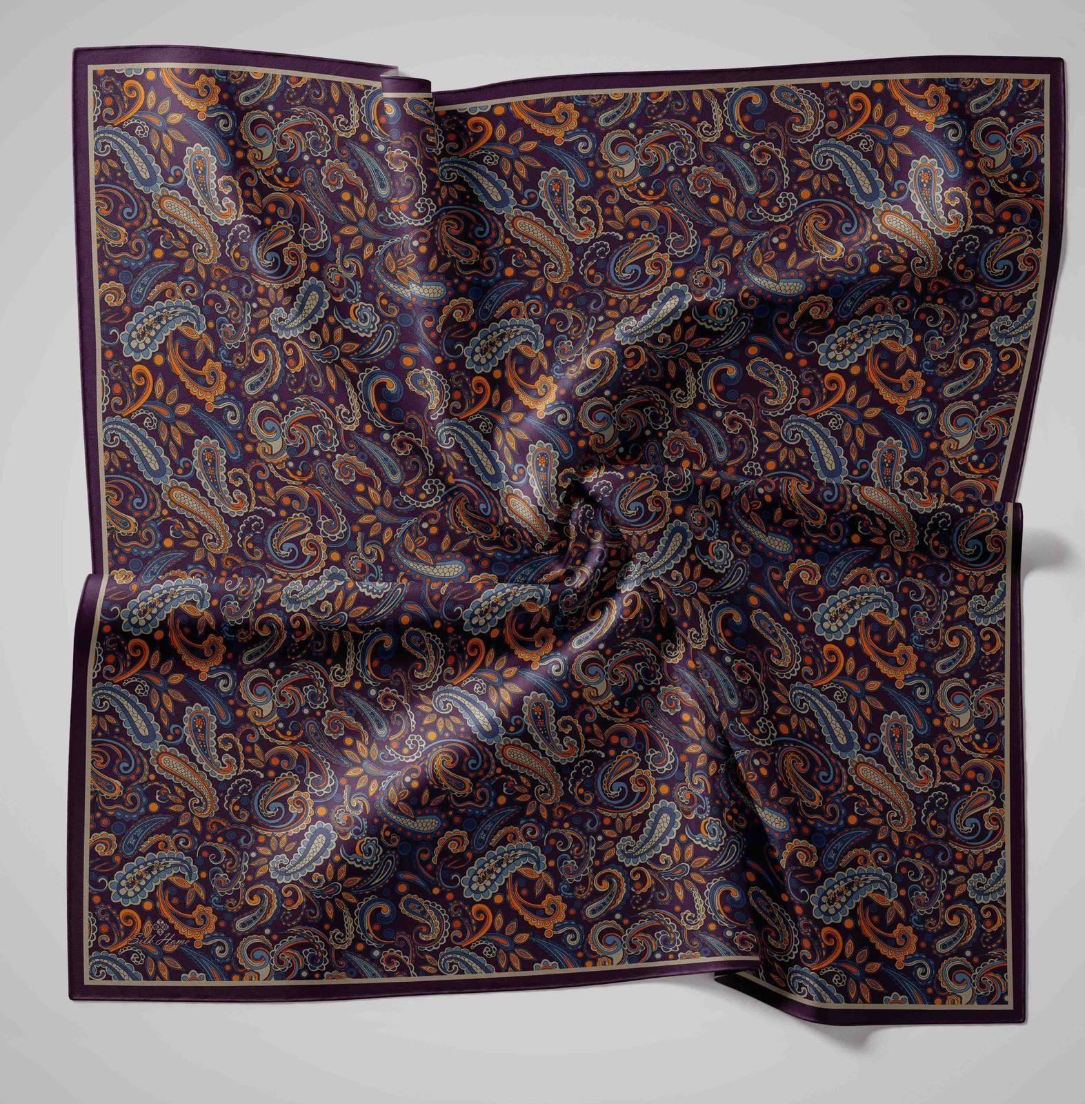Silk Home Soft Eşarp 45857 Lacivert Karışık Desen 